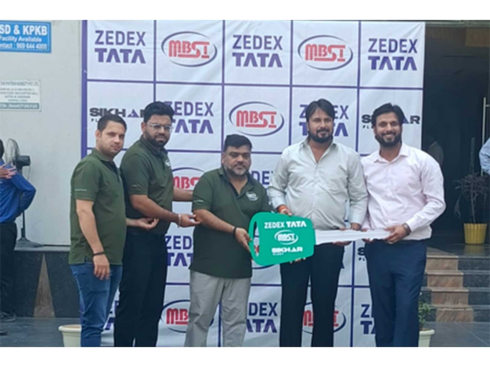 Representatives from Yamaha Motor's MOTO Business Service India during a vehicle handover event. (Photo/ANI) 