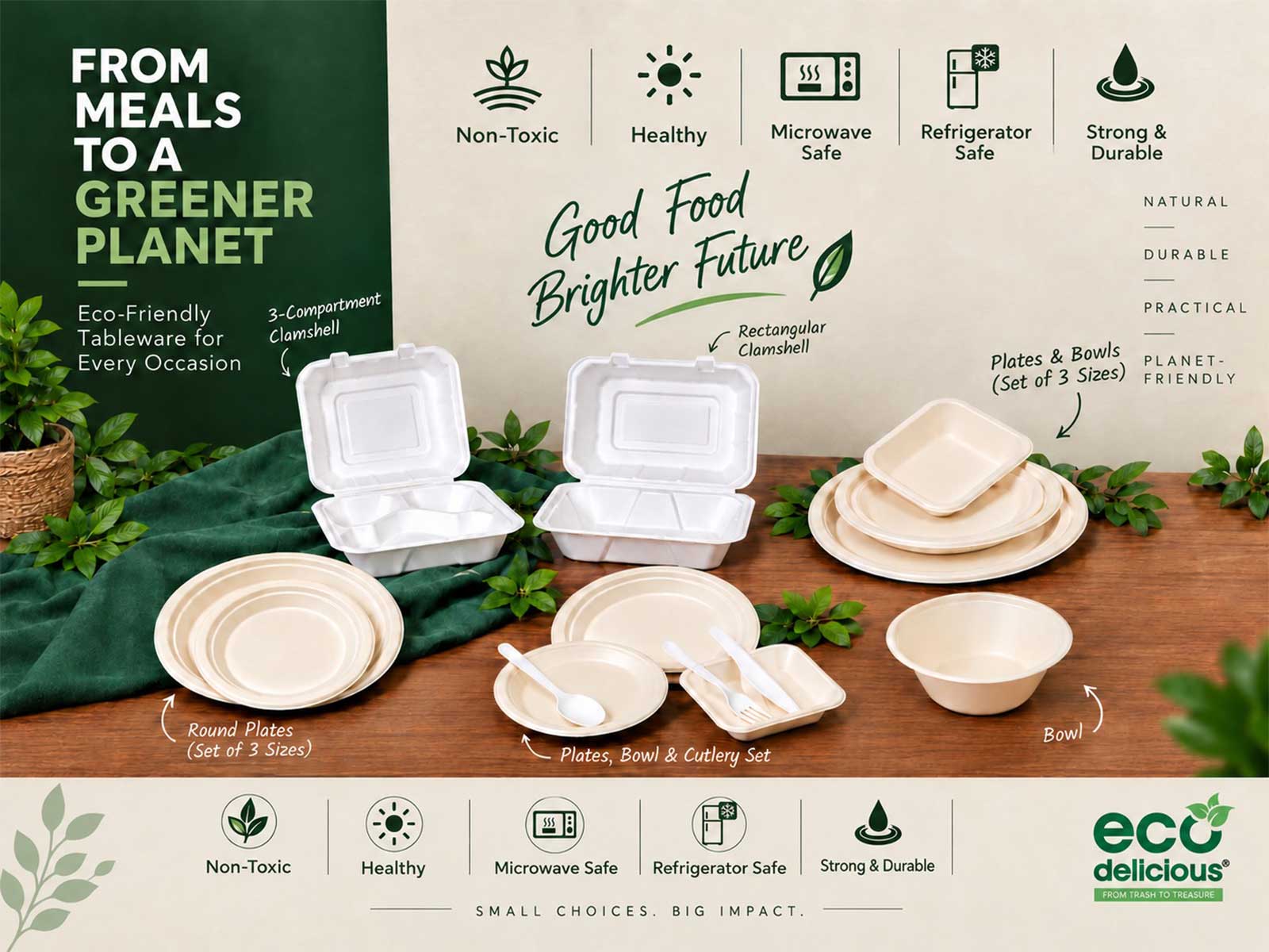  PFAS-free bagasse tableware driving the shift towards sustainable packaging