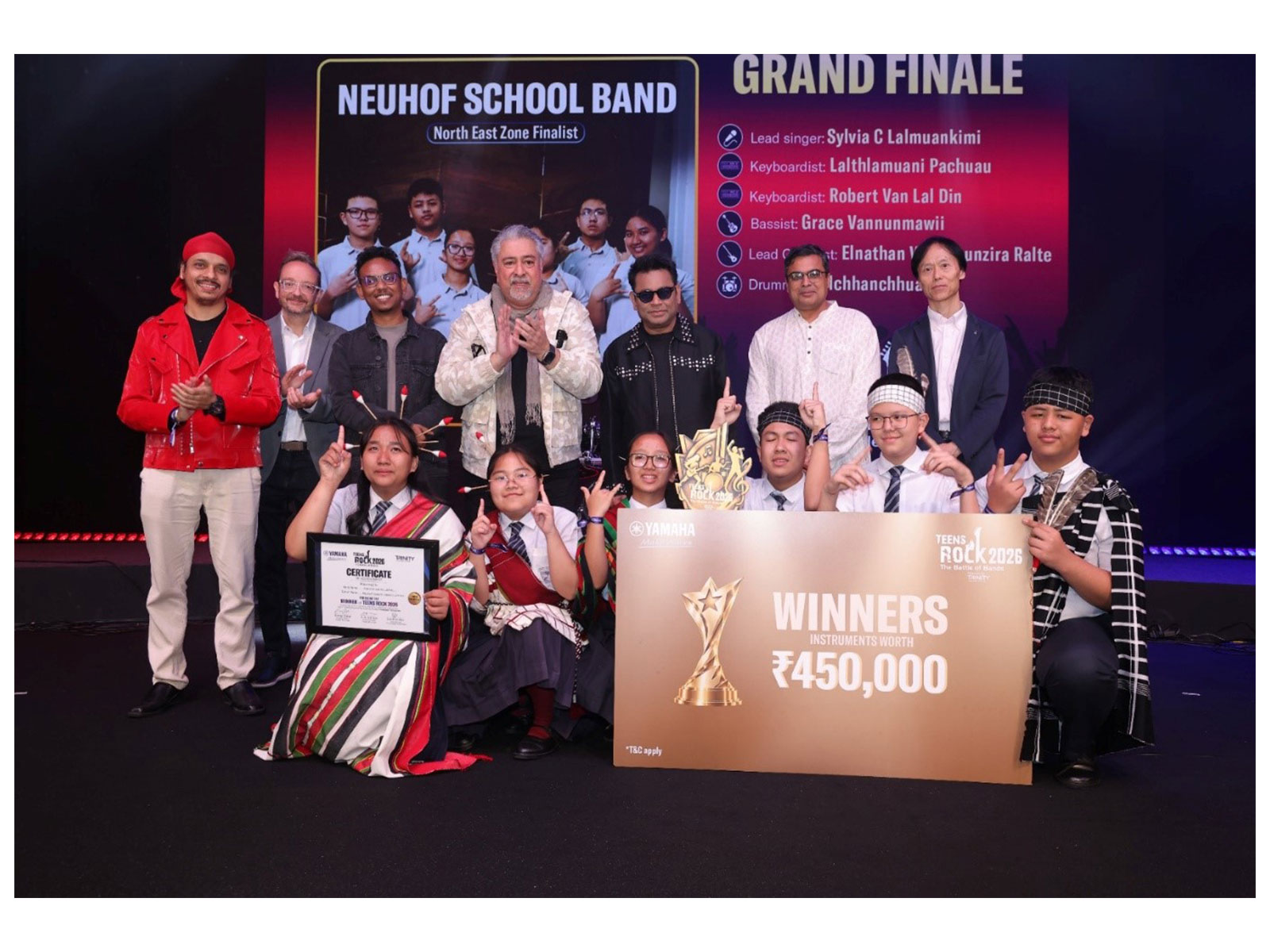 Neuhof School Band from Mizoram wins Yamaha Teens Rock 2026 Grand Finale, celebrating India's emerging young music talent (Image Courtesy: Neuhof School) Neuhof School Band from Mizoram wins Yamaha Teens Rock 2026 Grand Finale, celebrating India's emerging young music talent (Image Courtesy: Neuhof School)