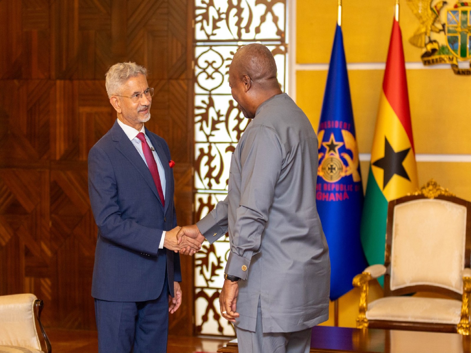 EAM Jaishankar meets Ghana President John Dramani (Photo/X@DrSJaishankar)
