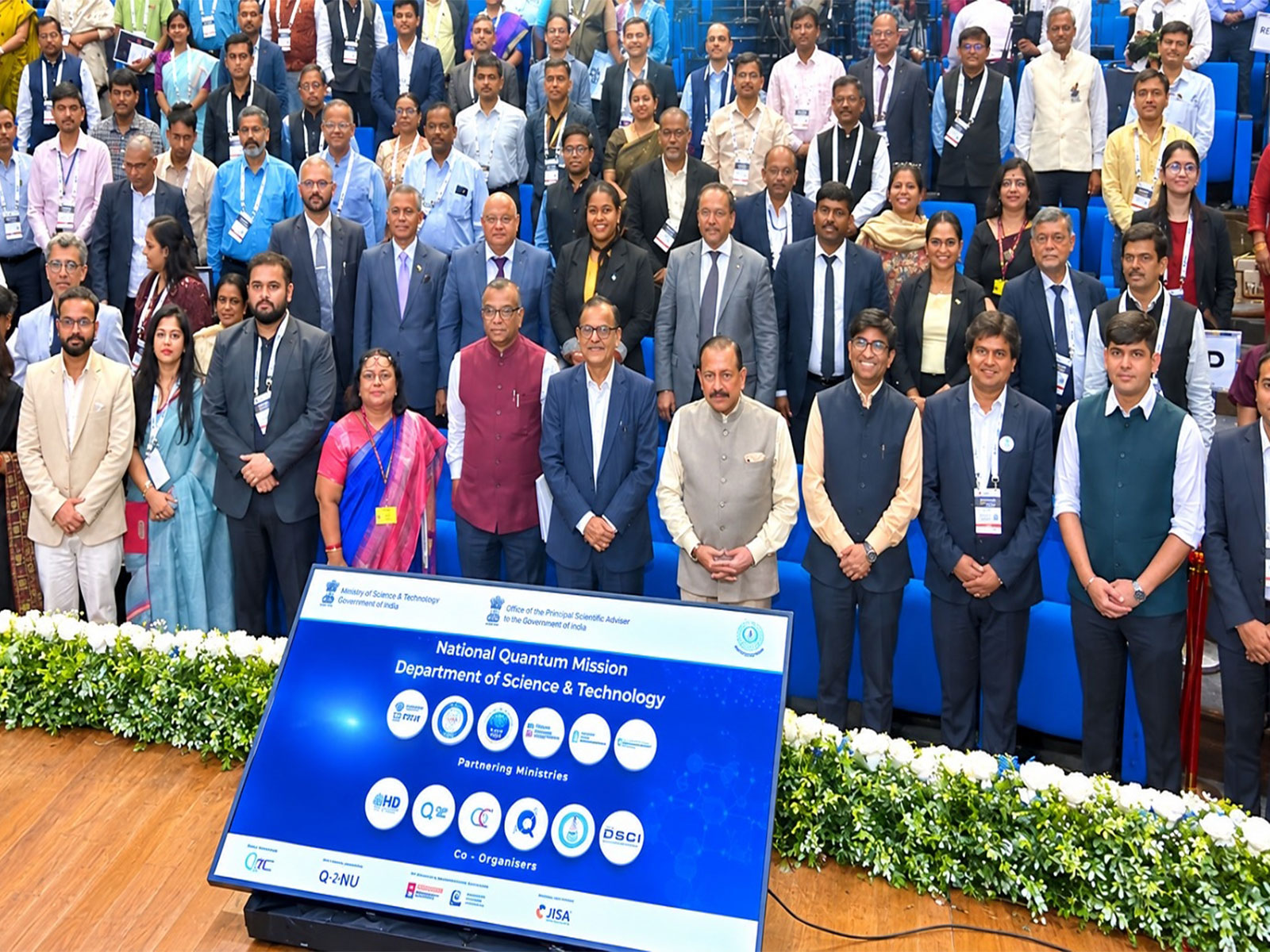 Union Minister Dr. Jitendra Singh &; Jai Inder Singh Sandhu, Managing Director, Chandigarh University, during an MoU Ceremony of PRAGATI Q-Foundry 2026 event in New Delhi