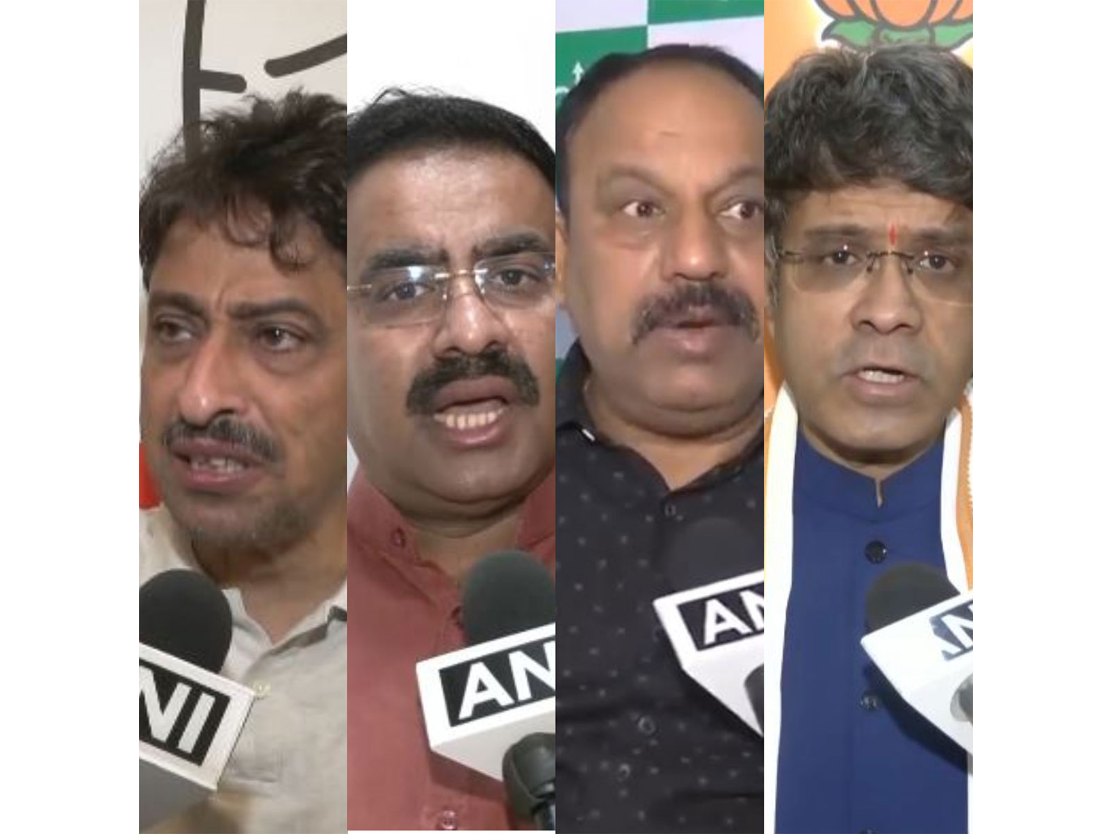 Congress MP Imran Masood, BJP MLC Parinay Fuke and Jharkhand Mukti Morcha (JMM) leader Manoj Pandey, BJP National Spokesperson CR Kesavan  (Photo/ANI)