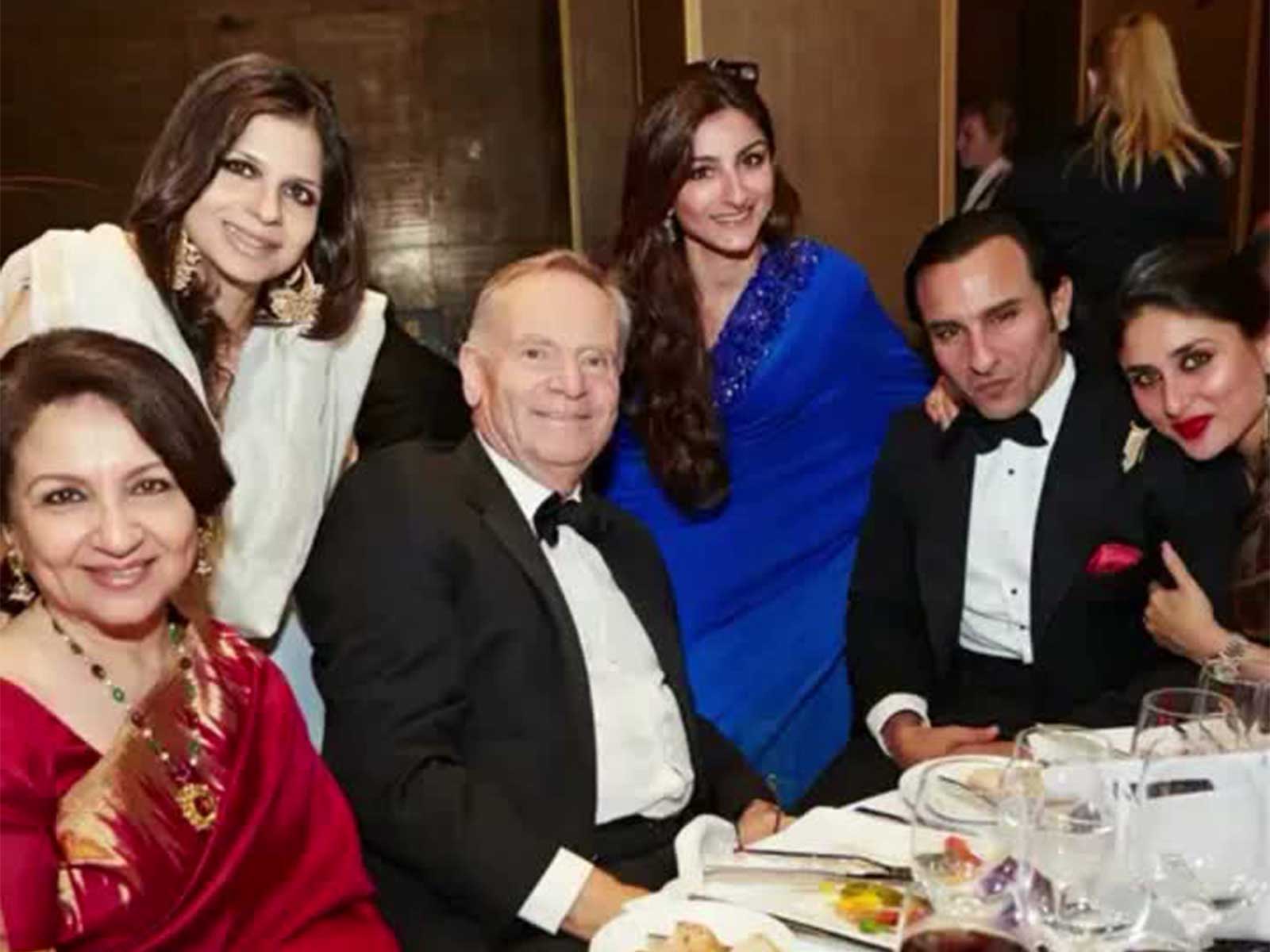 Throwback picture of British author Jeffrey Archer with the Pataudi family (Photo/instagram/@@sakpataudi)