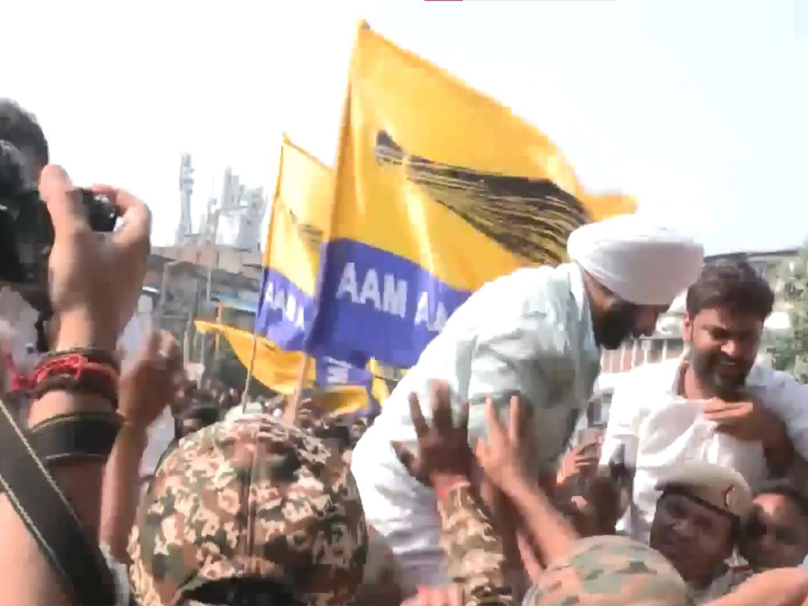 Visual from the protest site (Photo/ANI) Visual from the protest site (Photo/ANI)