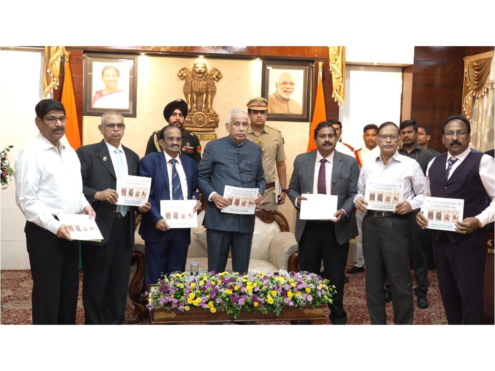 Andhra Pradesh Governor Syed Abdul Nazeer launches 77th TB seal sale campaign (Photo/ANI)