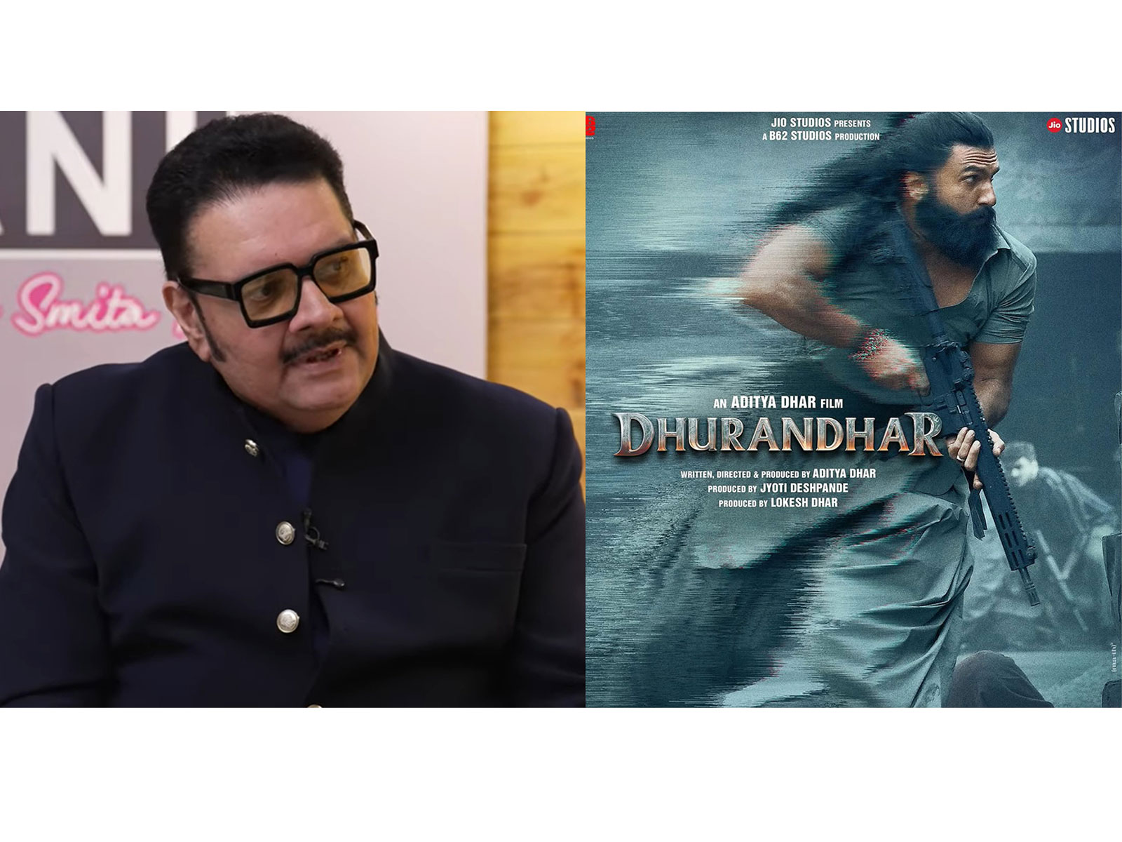 Shehzad Khan (Photo/ANI) and Dhurandhar poster (Photo/JioStudios)