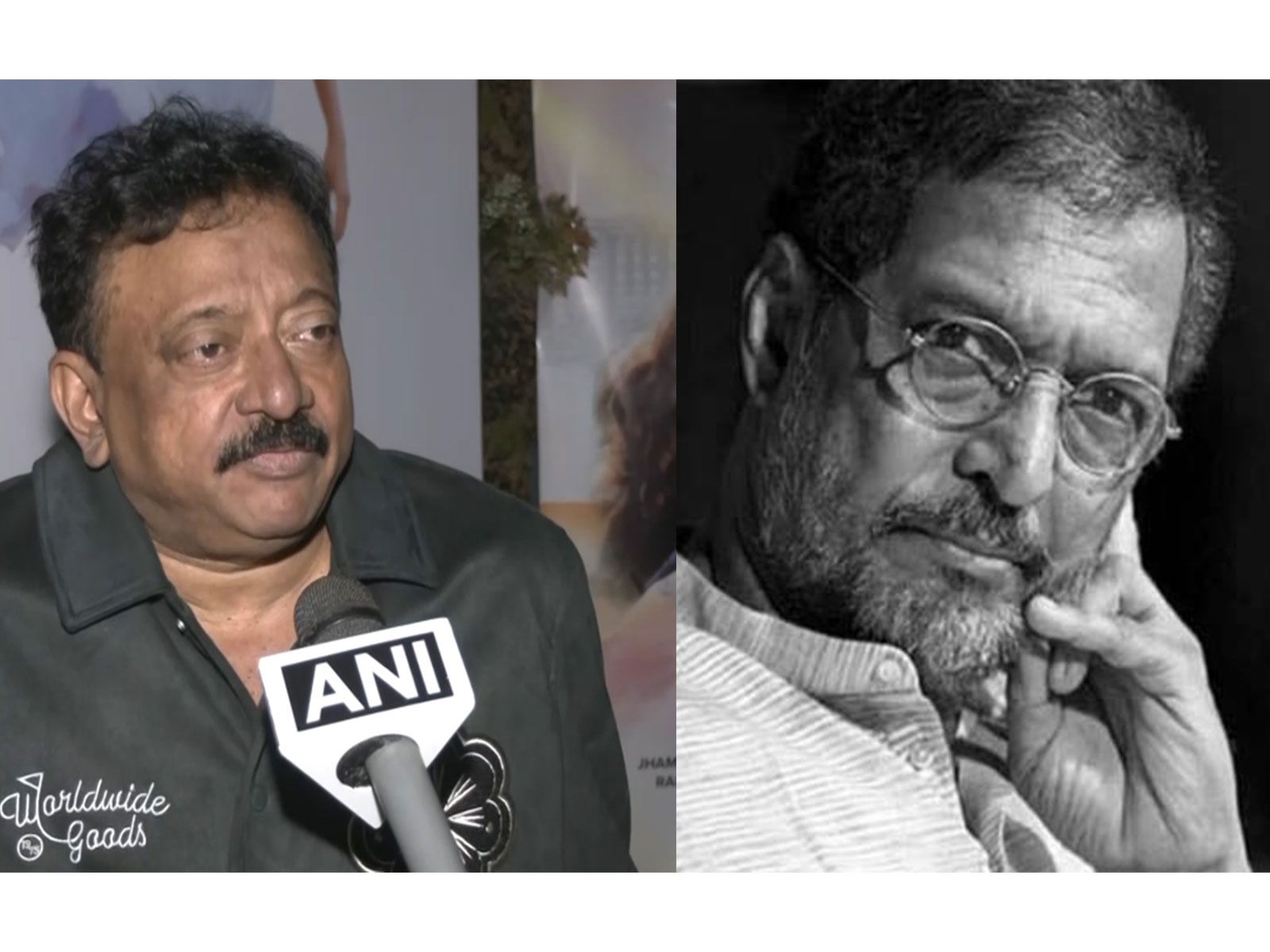 Ram Gopal Varma (L) Nana Patekar (R) (Photos/ANI/@Riteishd)