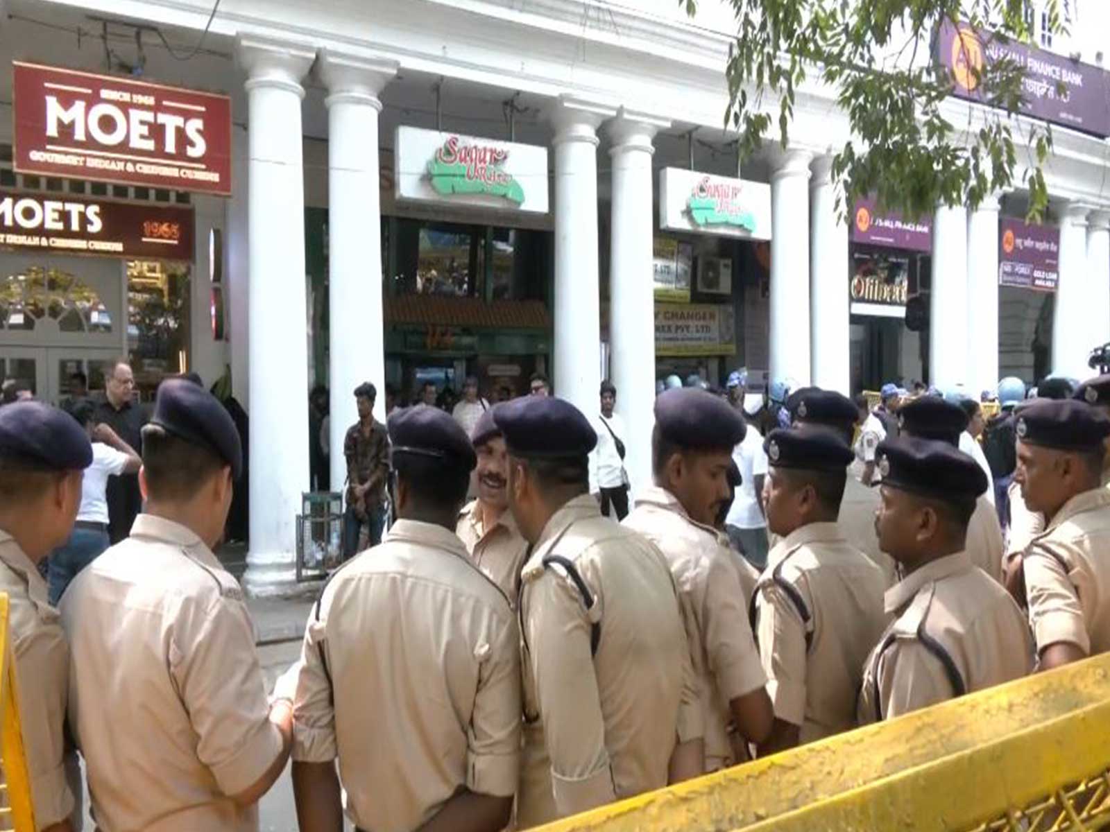 Security personnel deployed outside the INDIA bloc meeting venue (Photo/ANI)