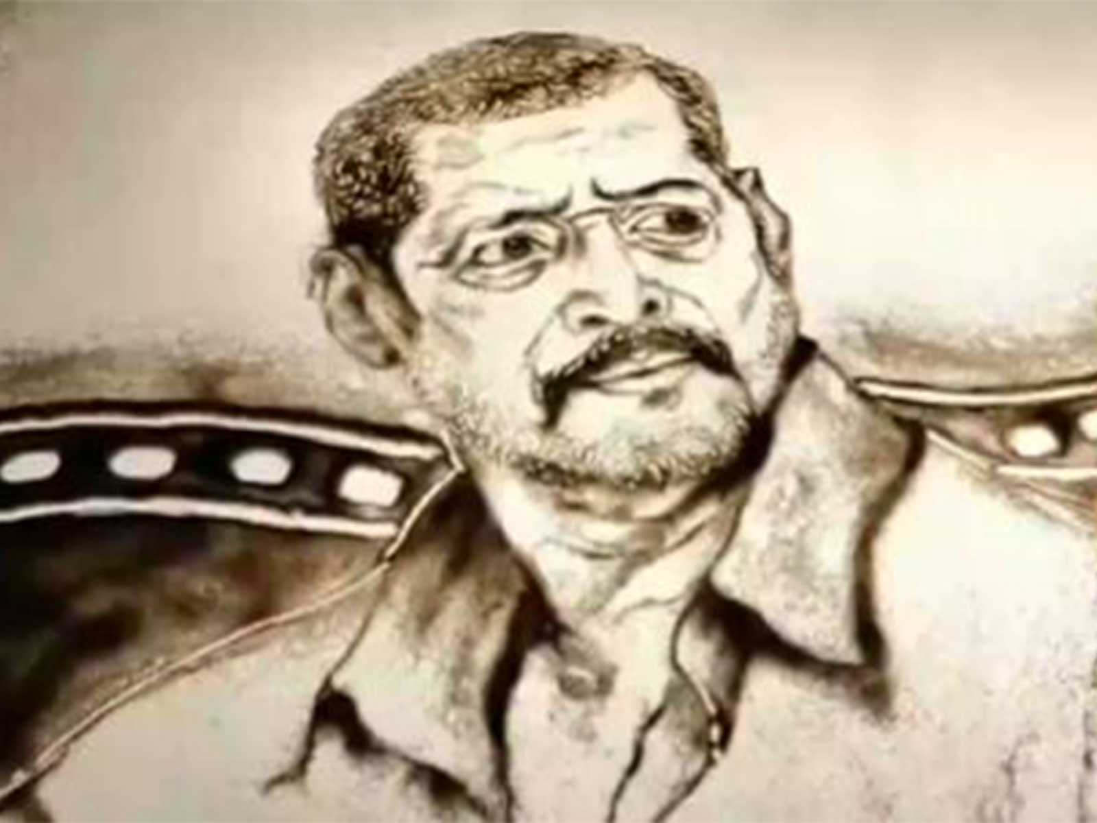 Sand art in honour of Nana Patekar (Photo/ANI)