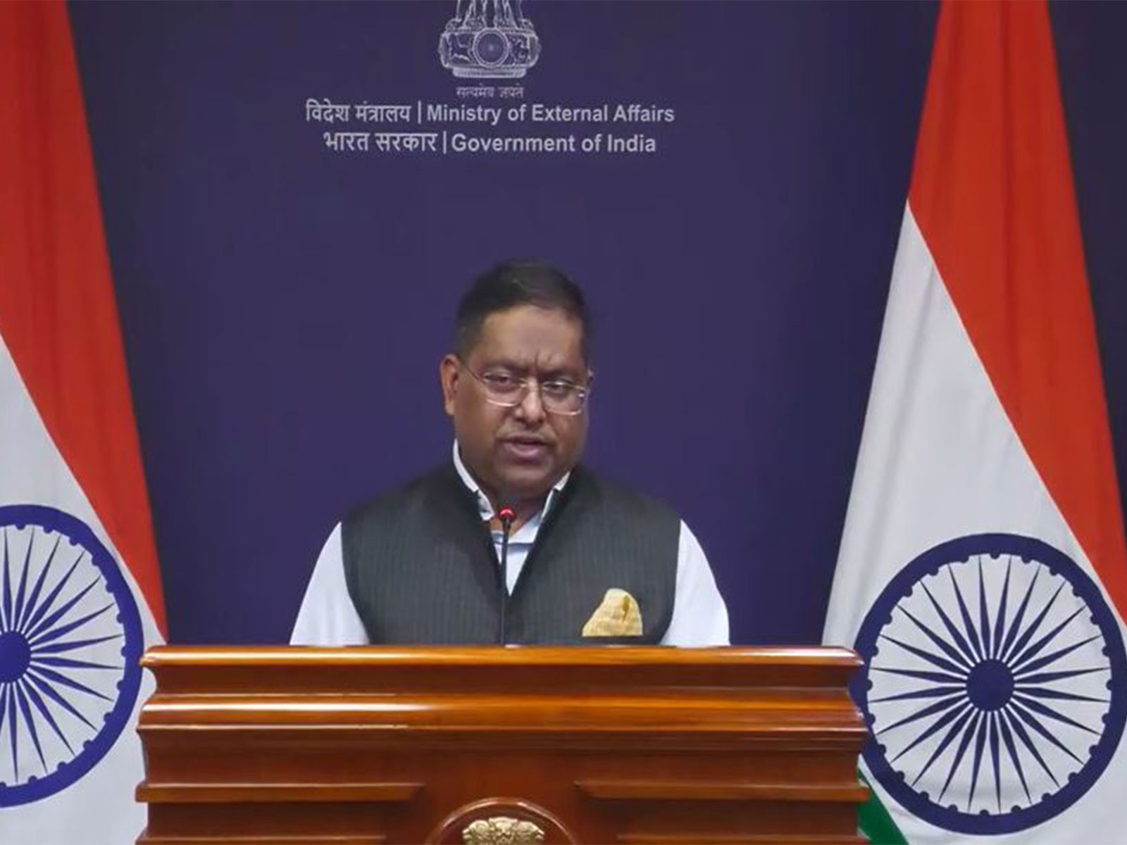 Ministry of External Affairs Spokesperson Randhir Jaiswal (Photo/Youtube@MEAIndia) Ministry of External Affairs Spokesperson Randhir Jaiswal (Photo/Youtube@MEAIndia)