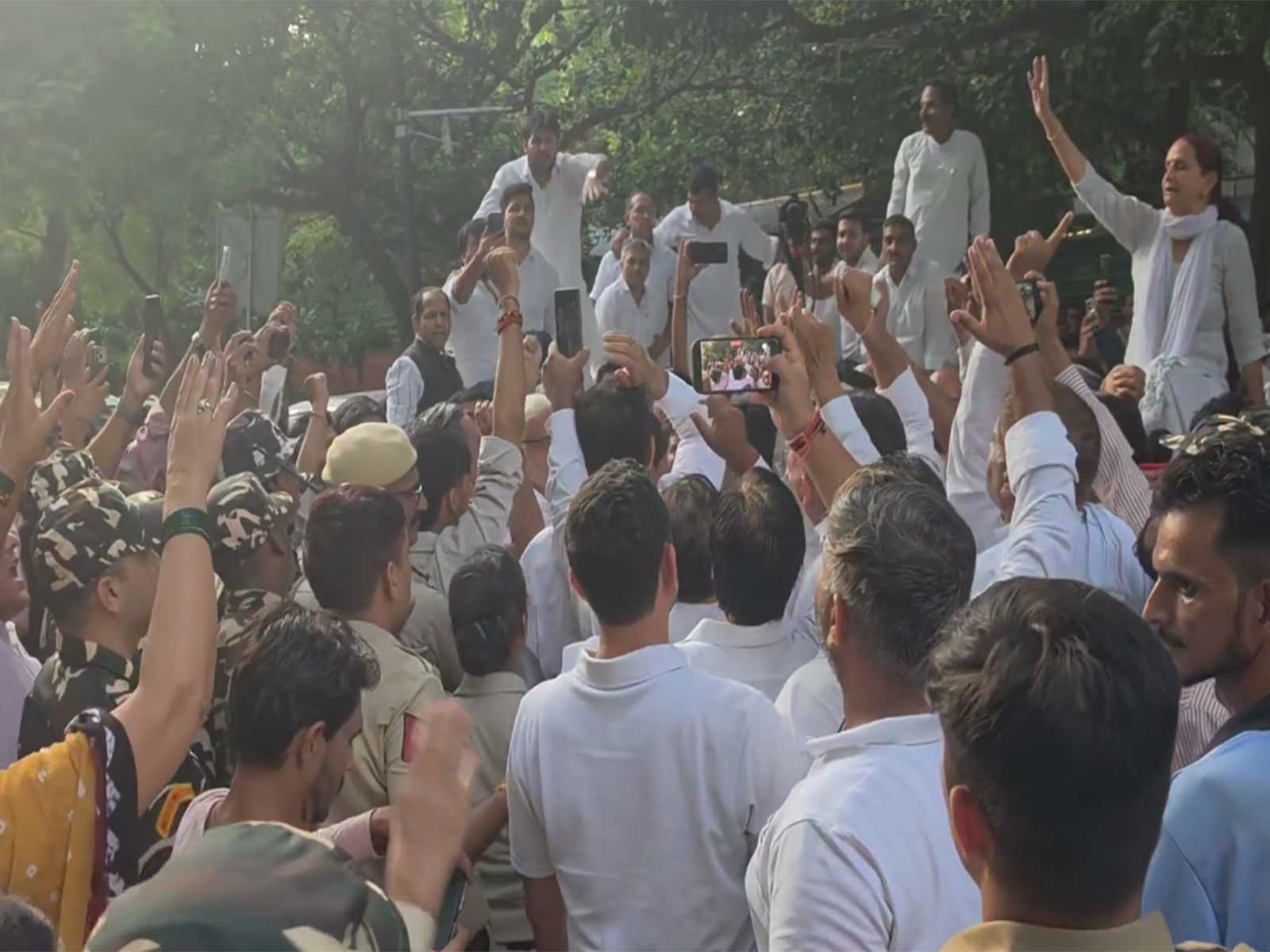 Visual from the protest (Photo/ANI)