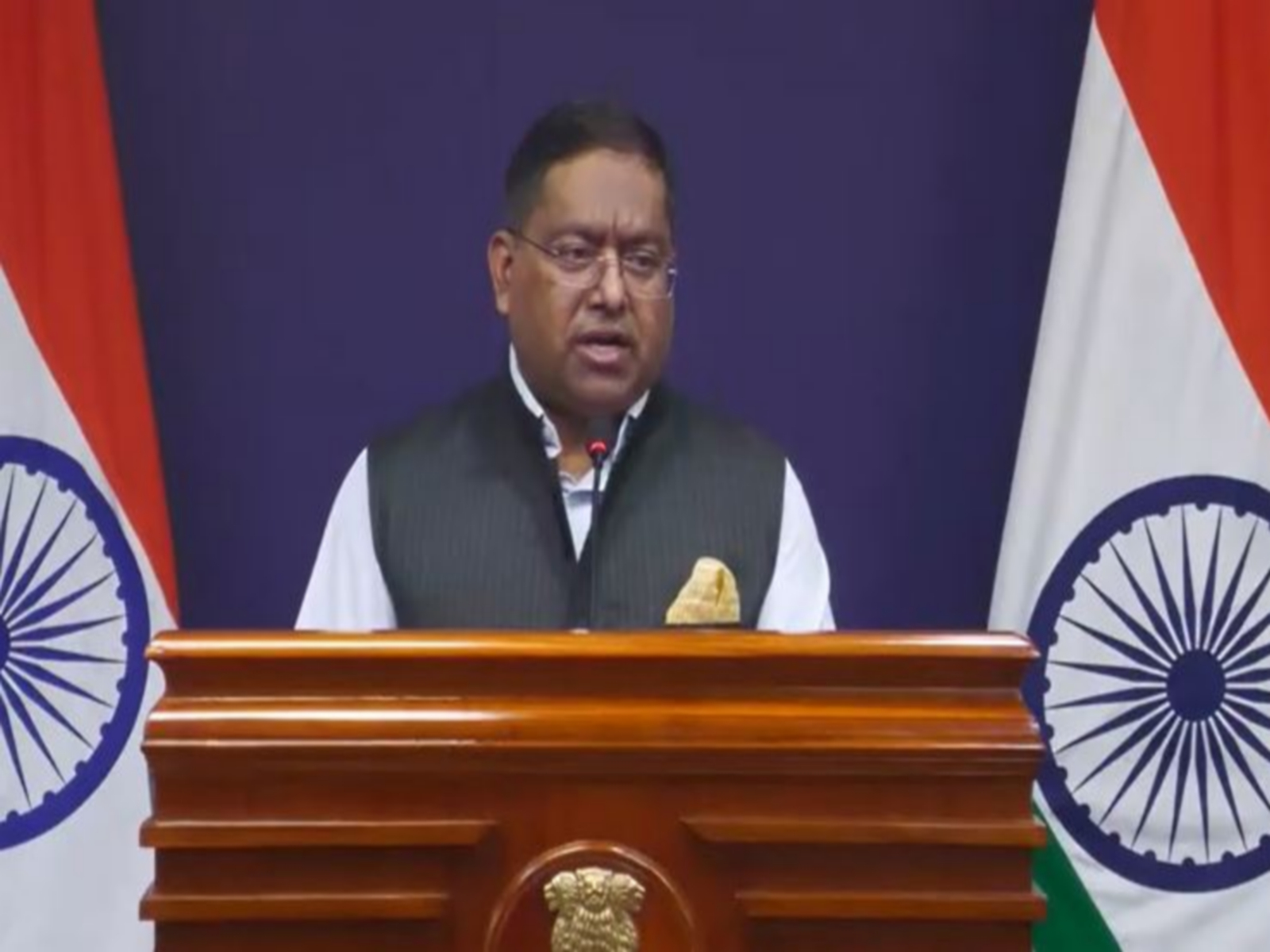Ministry of External Affairs Spokesperson Randhir Jaiswal (Photo/Youtube@MEAIndia) Ministry of External Affairs Spokesperson Randhir Jaiswal (Photo/Youtube@MEAIndia)