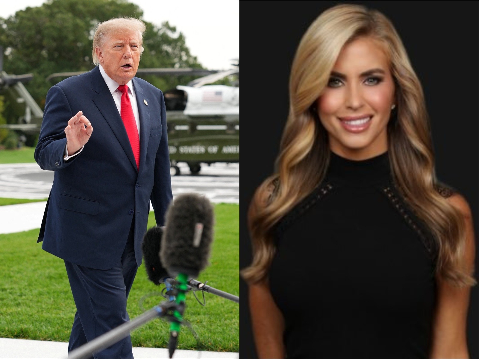 US Presiden Donald Trump and Katie Zacharia (Photo/Reuters and X/@KatieZacharia) US Presiden Donald Trump and Katie Zacharia (Photo/Reuters and X/@KatieZacharia)