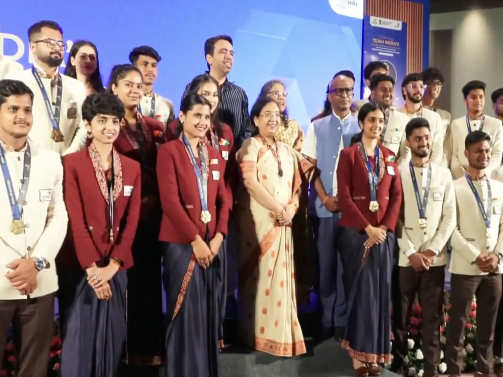 Ministry of Skill Development and Entrepreneurship hosted a felicitation ceremony for Team India's performance at WorldSkills Shanghai 2026 (Photo/ANI)