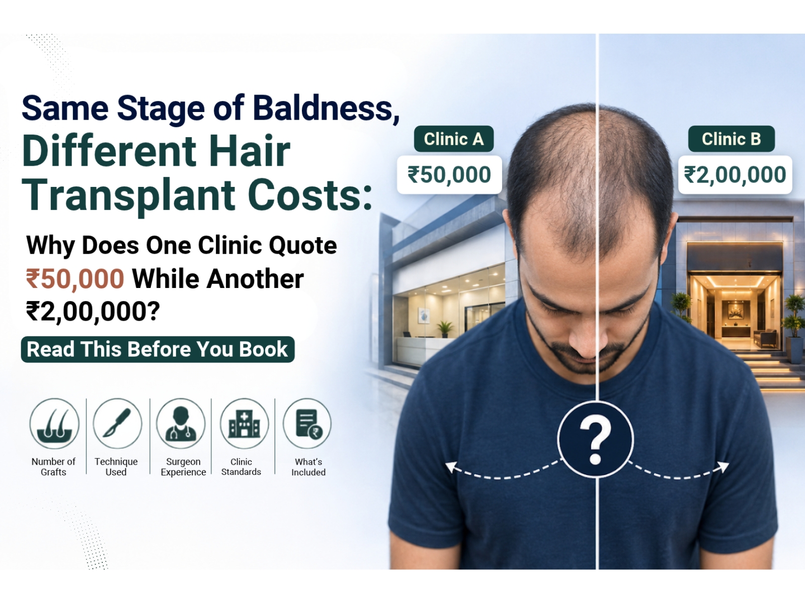 Same Stage of Baldness, Different Hair Transplant Costs: Why Does One Clinic Quote Rs 50,000 While Another Rs 2,00,000? Read This Before You Book