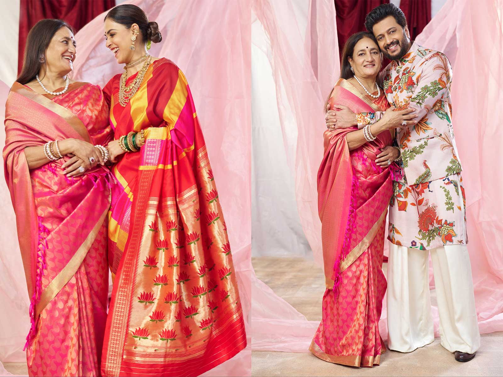 Riteish Deshmukh, Genelia Deshmukh share birthday wishes for 'aai' Vaishali Deshmukh (Photo/Instagram@riteishd)