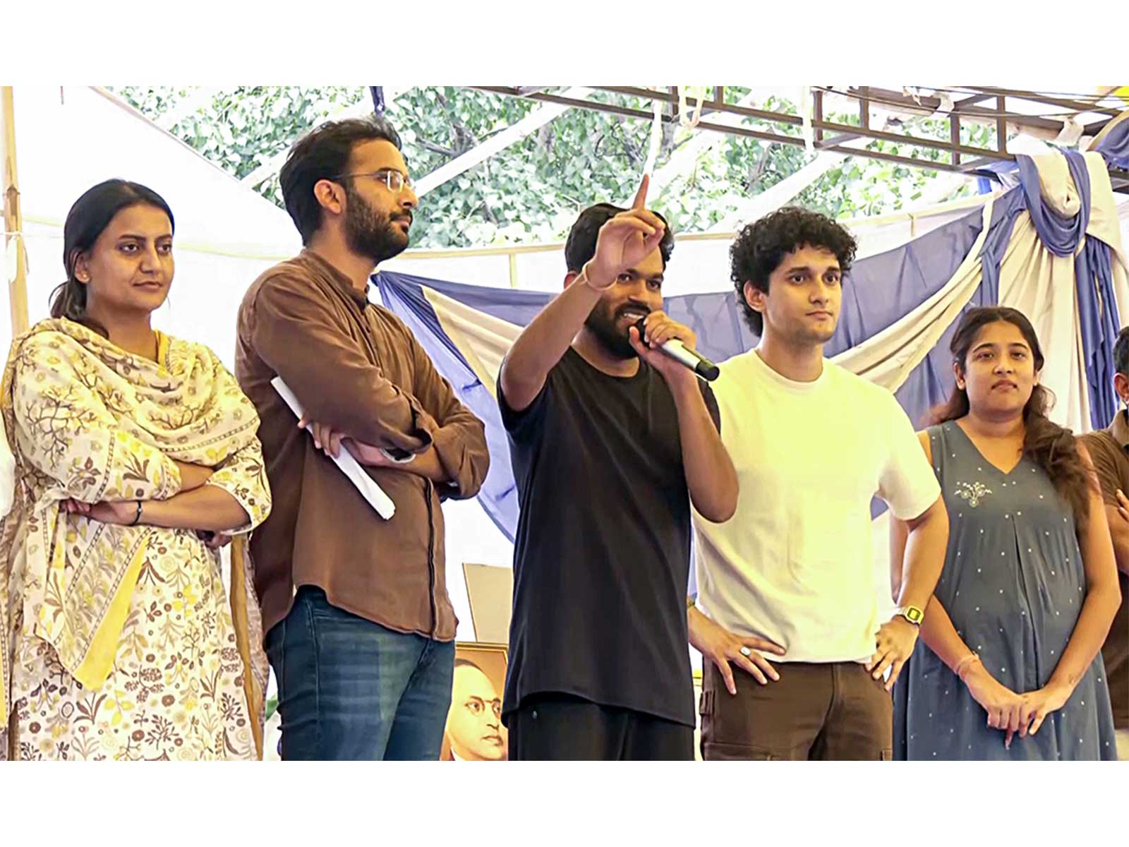 Cockroach Janata Party activist Abhijit Dipke and other members (File Photo/ANI)