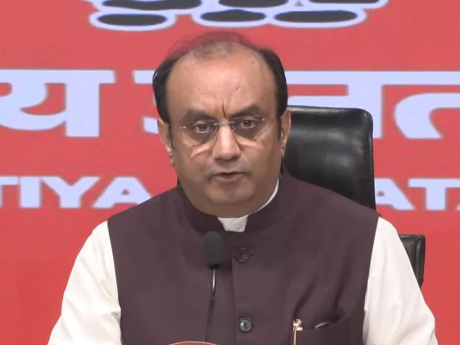BJP Press briefing by  BJP MP Sudhanshu Trivedi