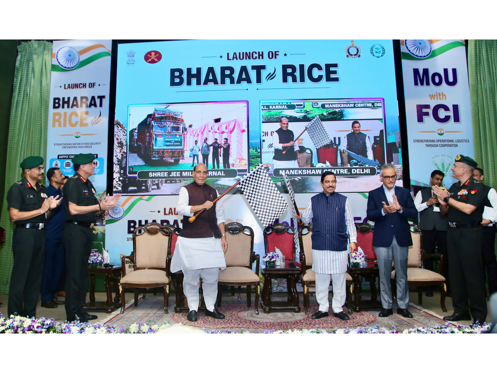 Union Ministers Rajanth Singh and Pralhad Joshi at the launch (Photo/PIB) Union Ministers Rajanth Singh and Pralhad Joshi at the launch (Photo/PIB)