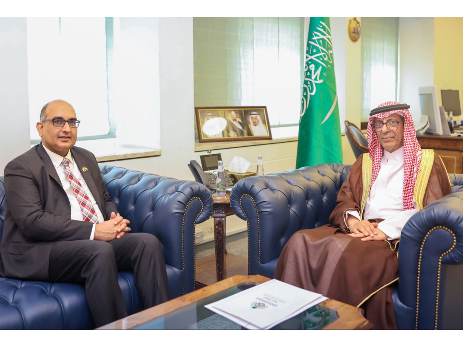 India's Ambassador to Saudi Arabia, Vipul (On left) with Abdulrahman Al-Rassi, Deputy Minister for International Multilateral Affairs and General Supervisor of the Economic and Development Affairs Deputyship at the Saudi Ministry of Foreign Affairs (Photo/X/@IndianEmbRiyadh) India's Ambassador to Saudi Arabia, Vipul (On left) with Abdulrahman Al-Rassi, Deputy Minister for International Multilateral Affairs and General Supervisor of the Economic and Development Affairs Deputyship at the Saudi Ministry of Foreign Affairs (Photo/X/@IndianEmbRiyadh)