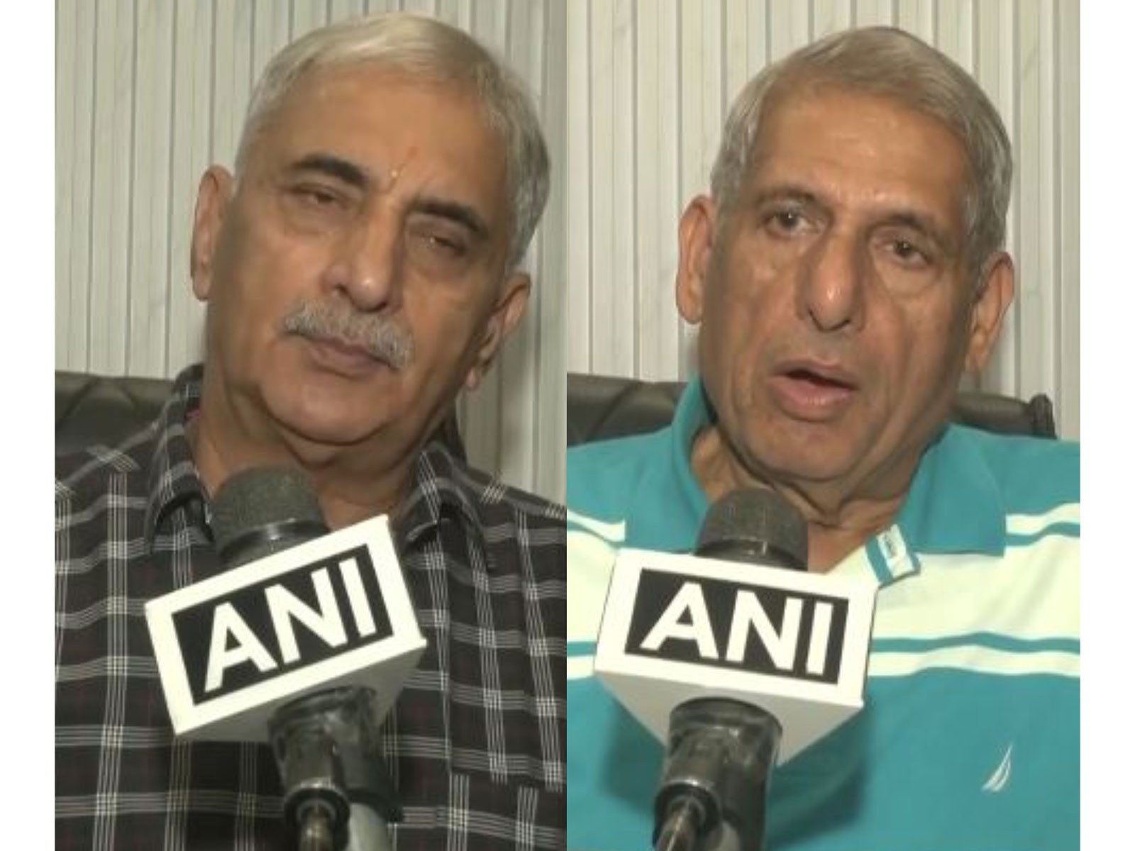 Khan Market Traders Association President Sanjeev Mehra and  Khan Market Traders Association Senior Vice President Brijgopal Khosla (Photo/ANI)
