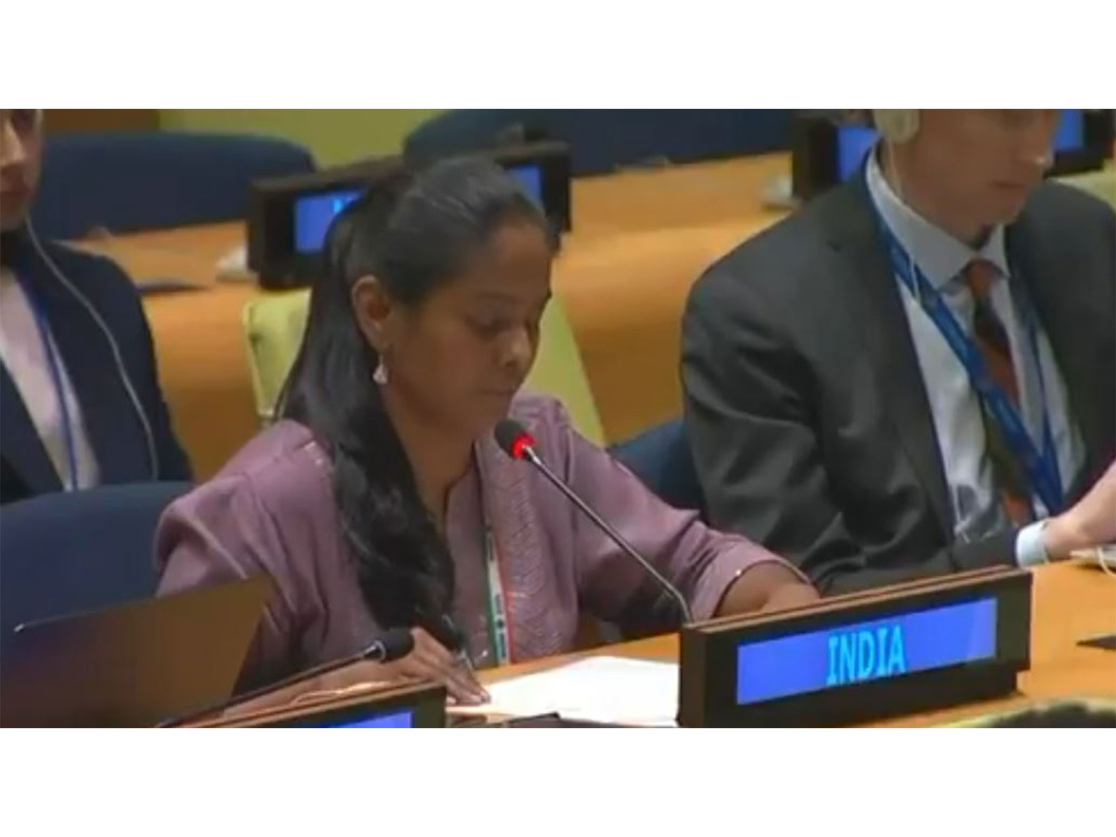 R Mythili, Counsellor (Legal Adviser) at India's Permanent Mission to the United Nations (Photo/X@Permanent Mission of India to the United Nations, New York)