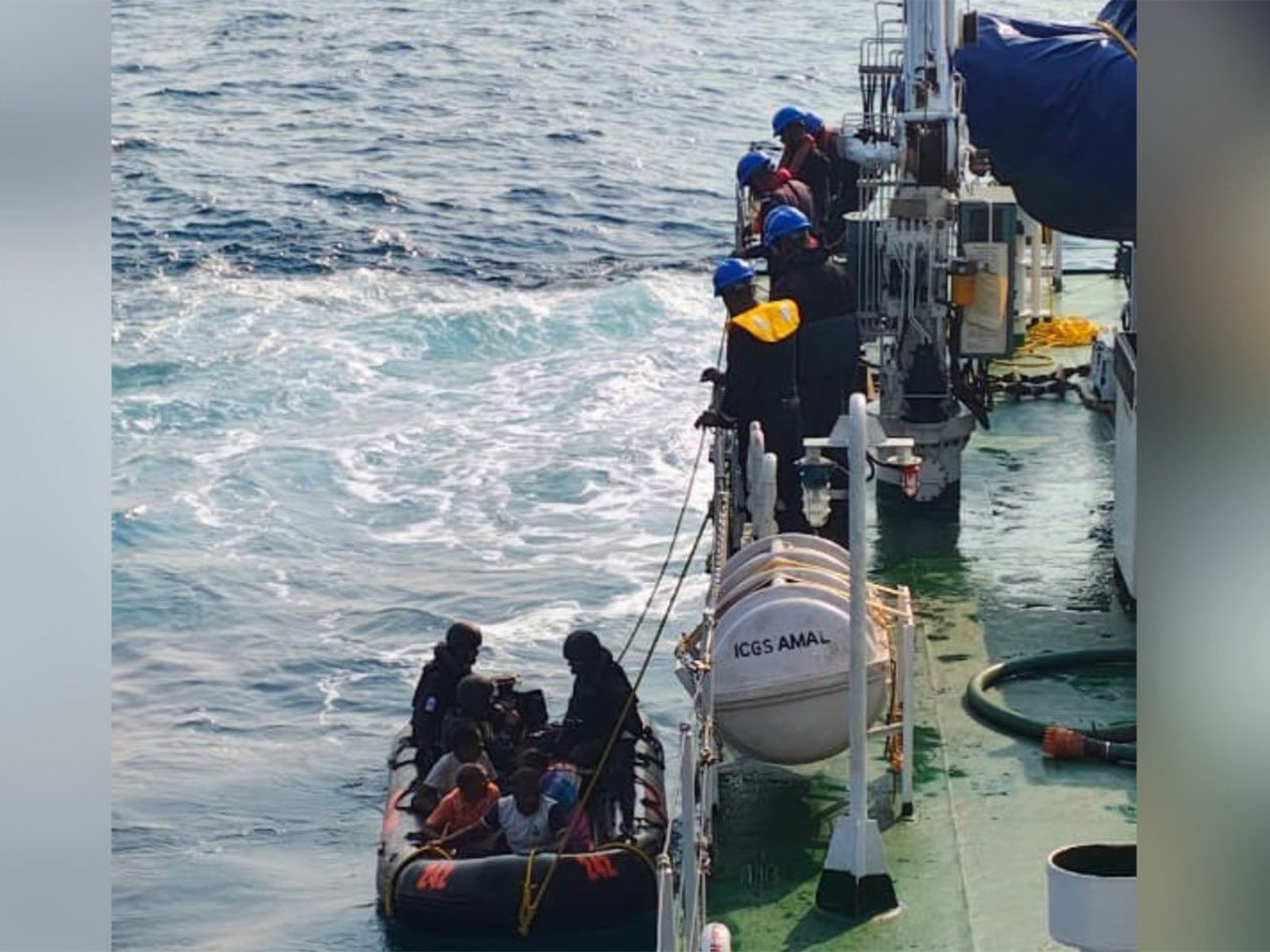 Fishing boat intercepted in suspected diesel smuggling (Photo/ @IndiaCoastGuard)
