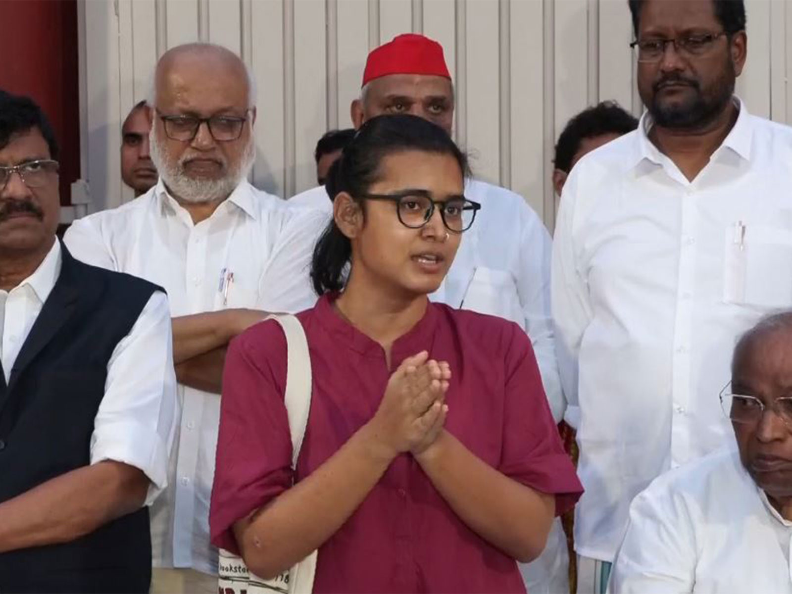 All India Students' Association (AISA) president Neha Bora (Photo/ANI)