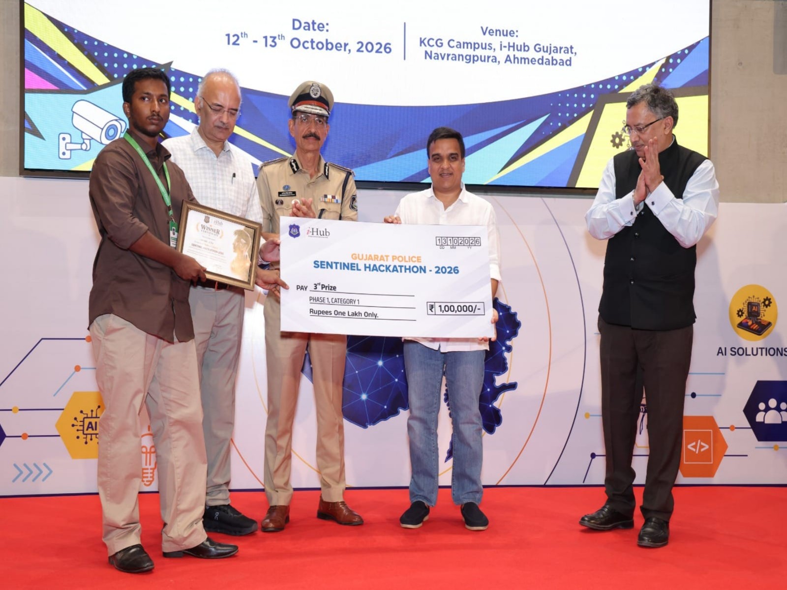 Gujarat Police Innovation Challenge 2026: Winning teams awarded ₹18 lakh (Photo/CMO) Gujarat Police Innovation Challenge 2026: Winning teams awarded ₹18 lakh (Photo/CMO)
