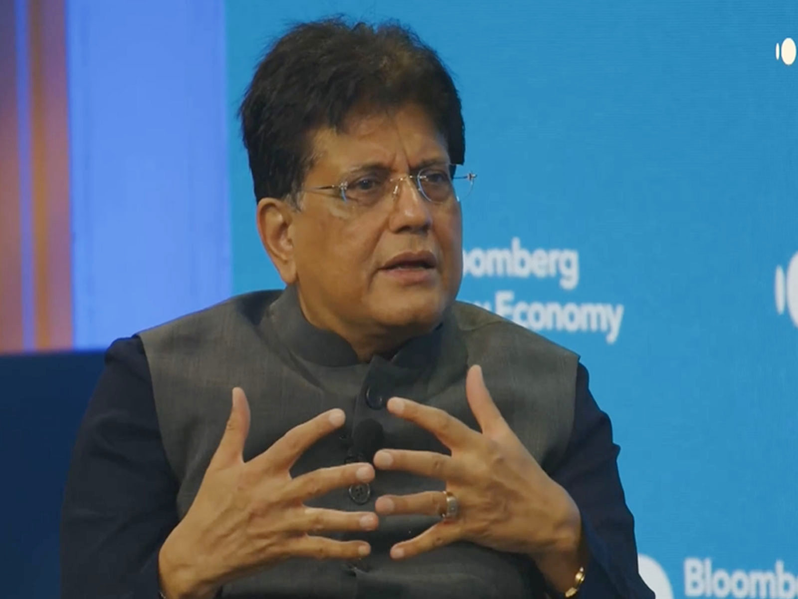 Union Minister Piyush Goyal (Photo/Youtube/Bloomberg New Economy)