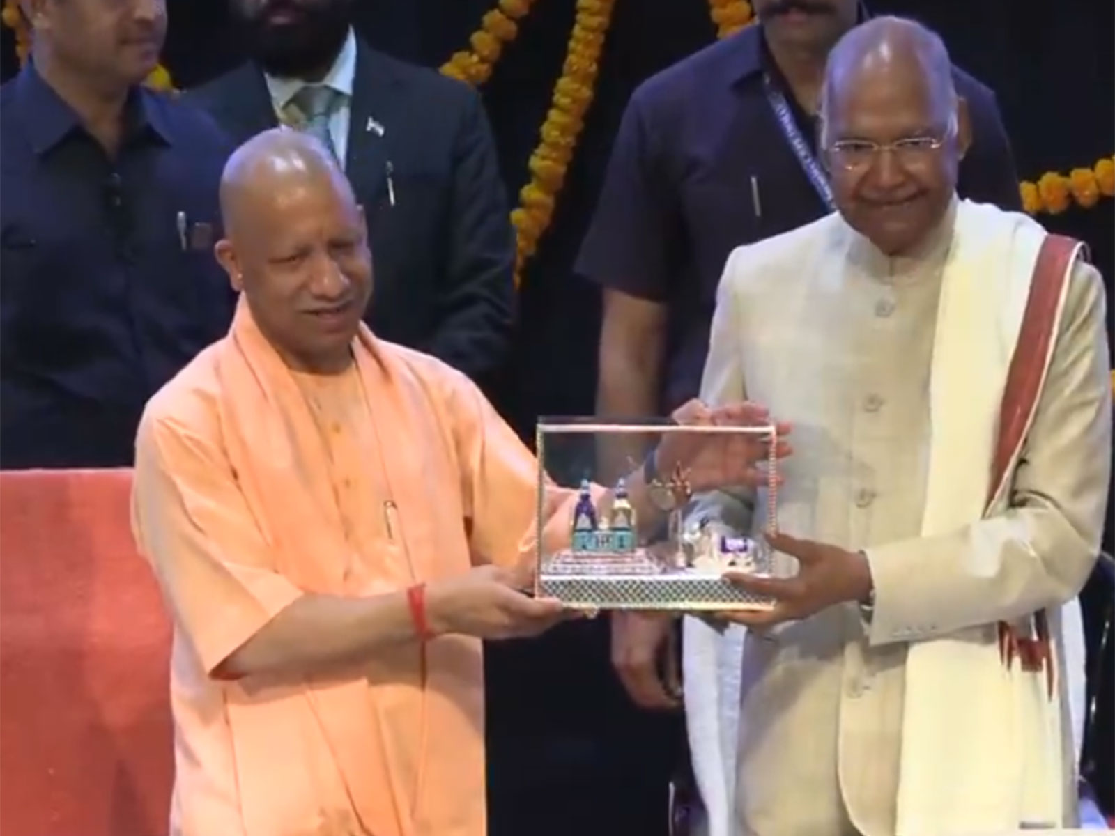 Uttar Pradesh Chief Minister Yogi Adityanath and former President Ram Nath Kovind (Photo/ANI) Uttar Pradesh Chief Minister Yogi Adityanath and former President Ram Nath Kovind (Photo/ANI)
