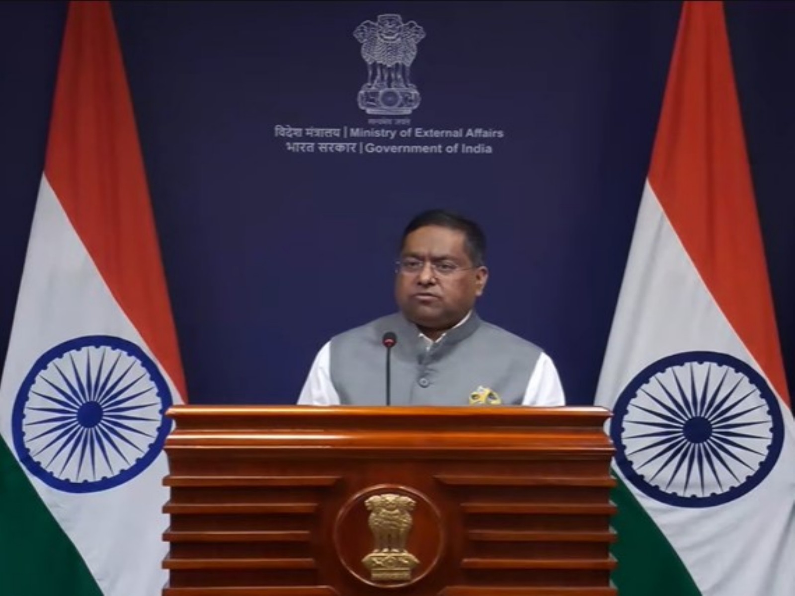 MEA spokesperson Randhir Jaiswal (Photo/YouTube/ Ministry of External Affairs) MEA spokesperson Randhir Jaiswal (Photo/YouTube/ Ministry of External Affairs)