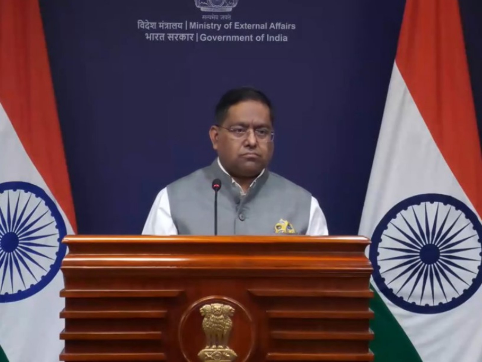 MEA Spokesperson Randhir Jaiswal (Photo/ANI)