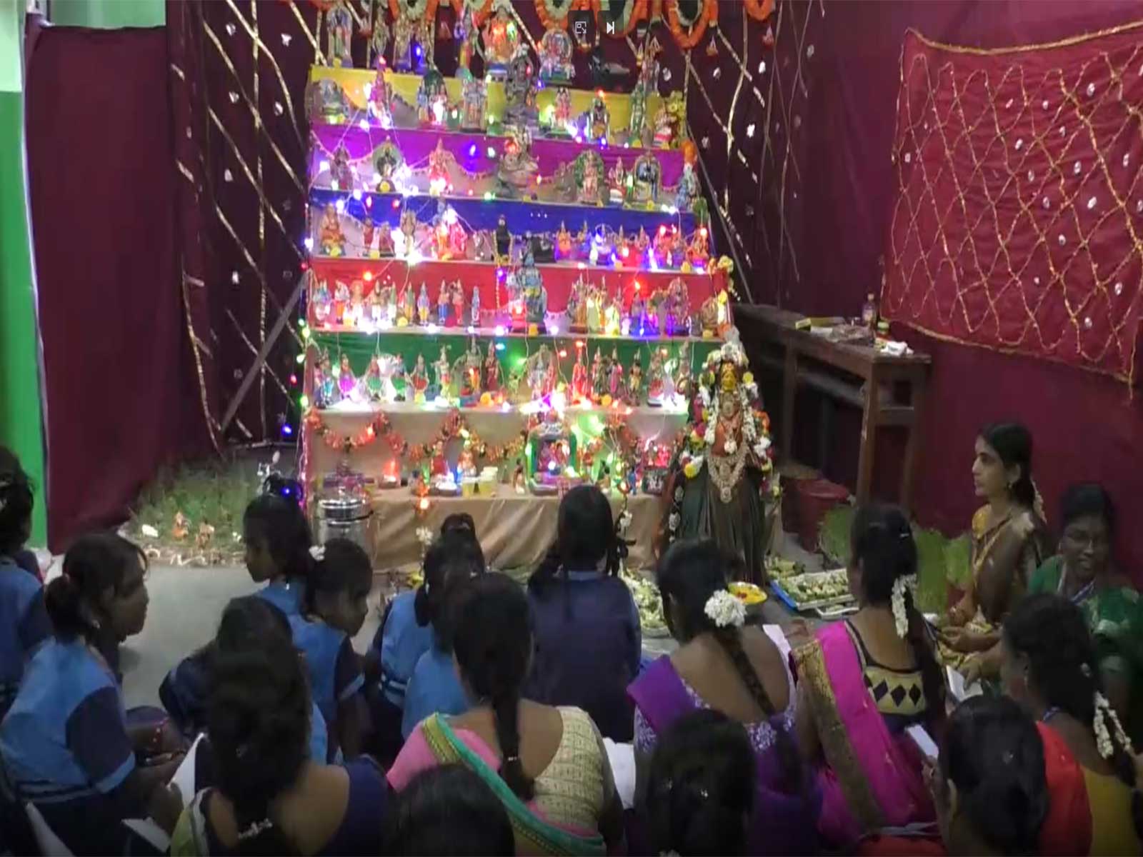 Rameswaram school celebrates Navratri with Kolu (Photo/ANI) 
