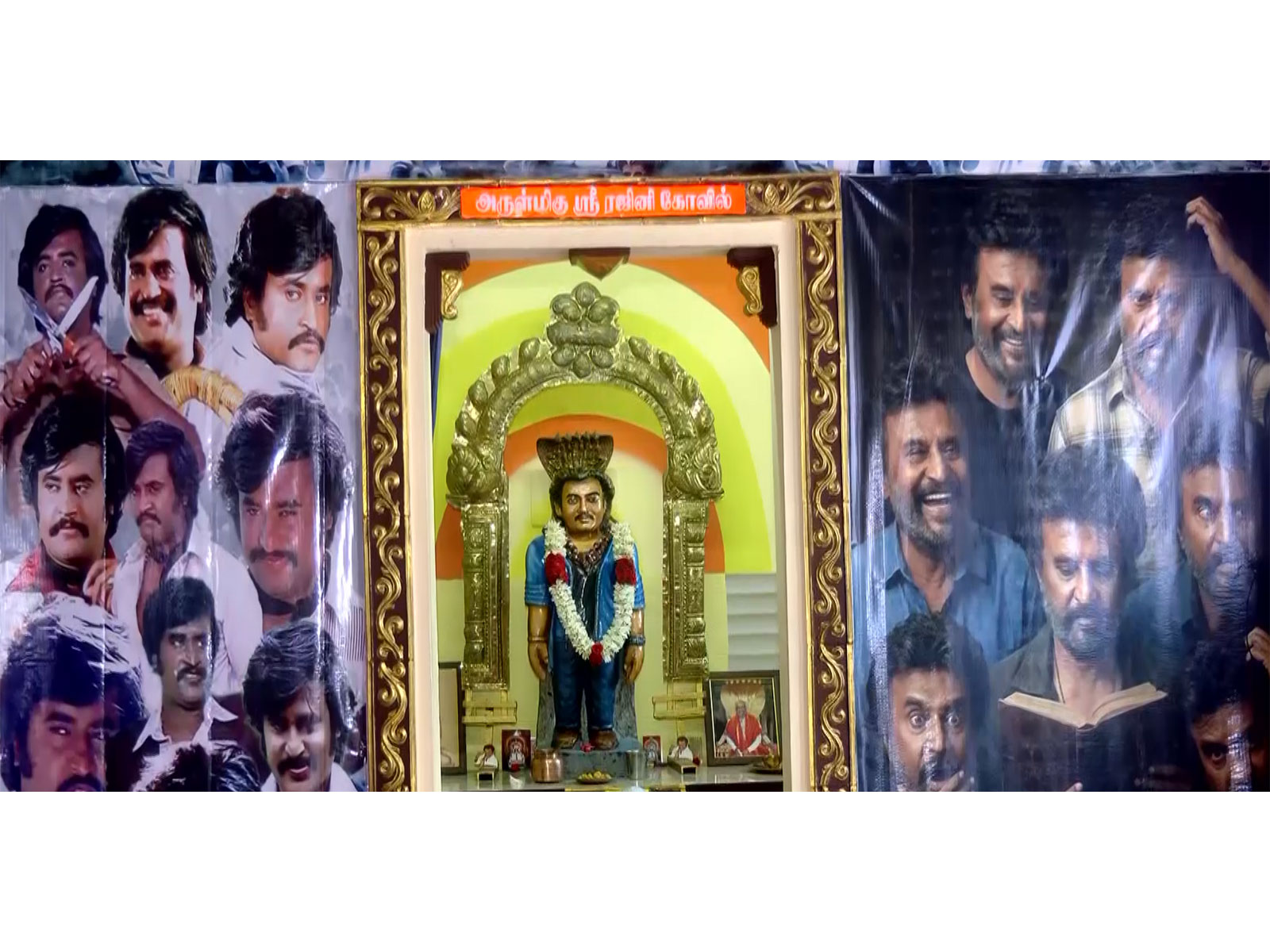 Rajinikanth's fan also created Navaratri Kolu at Rajini Temple (Photo/ANI) Rajinikanth's fan also created Navaratri Kolu at Rajini Temple (Photo/ANI)