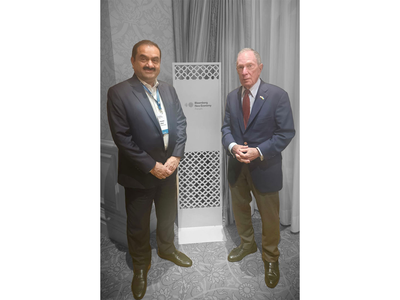 Michael Bloomberg meets Gautam Adani in Delhi (Photo/@gautam_adani)