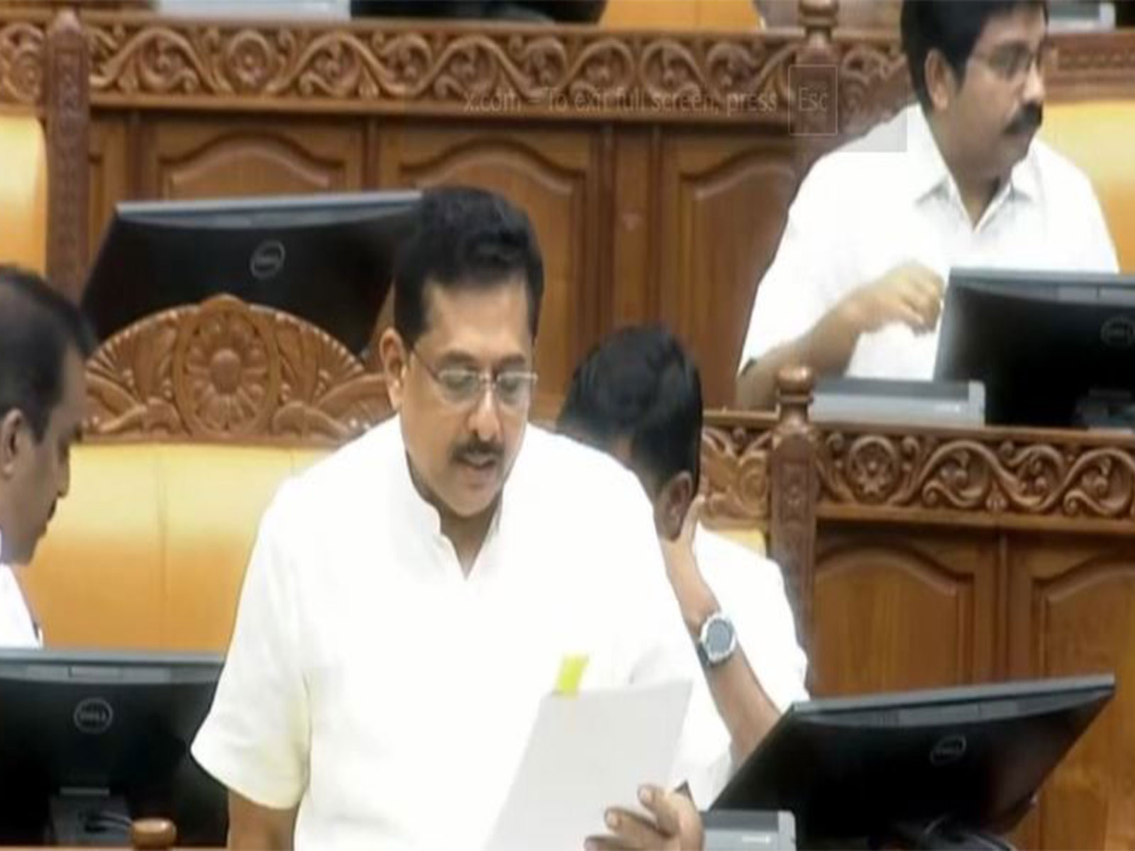 Keralam Education Minister N Samsudheen (Photo/SabhaTV)