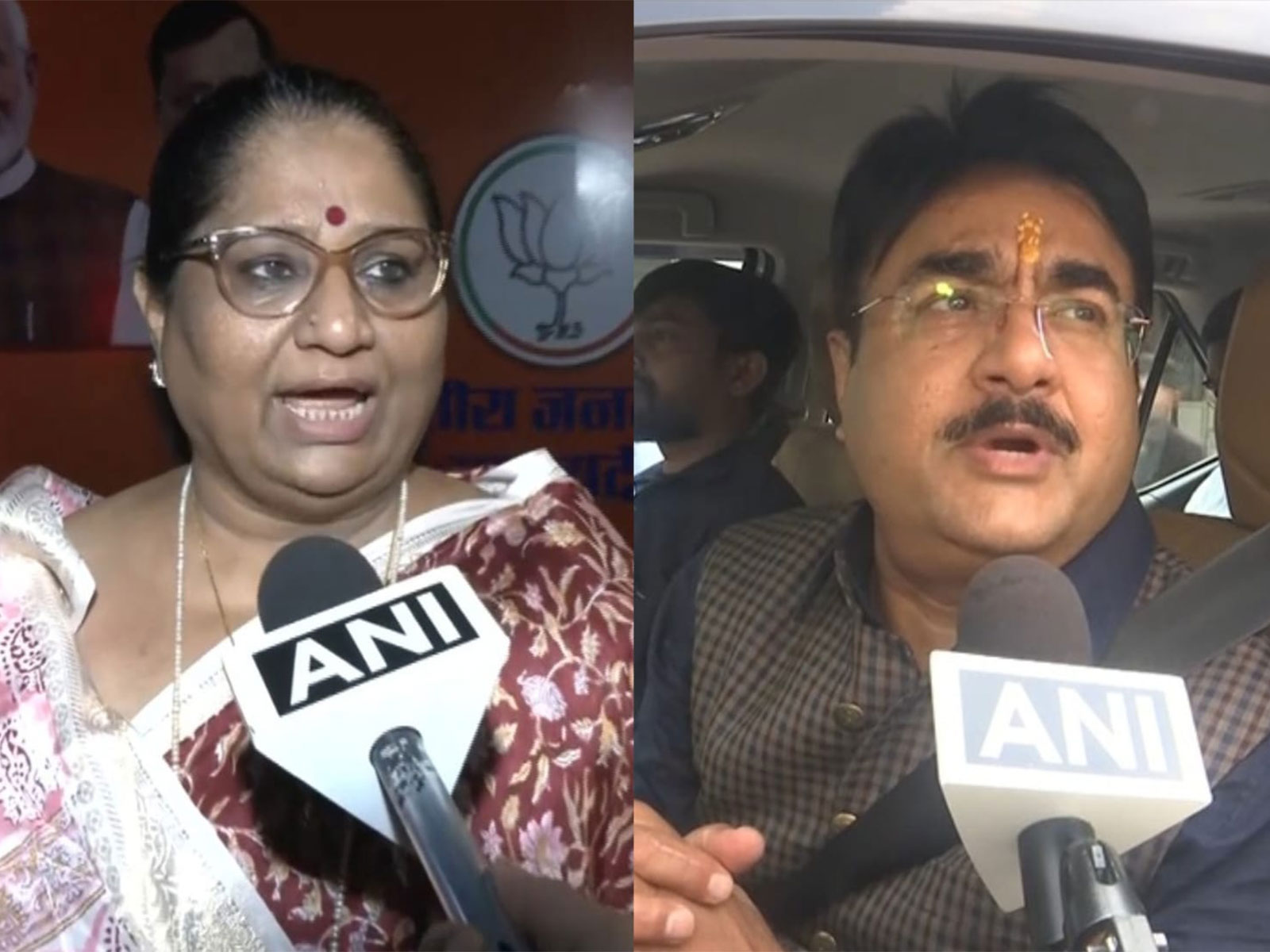 MP Ministers Nirmala Bhuria (L) and Narendra Shivaji Patel (R) (File Photo/ANI)