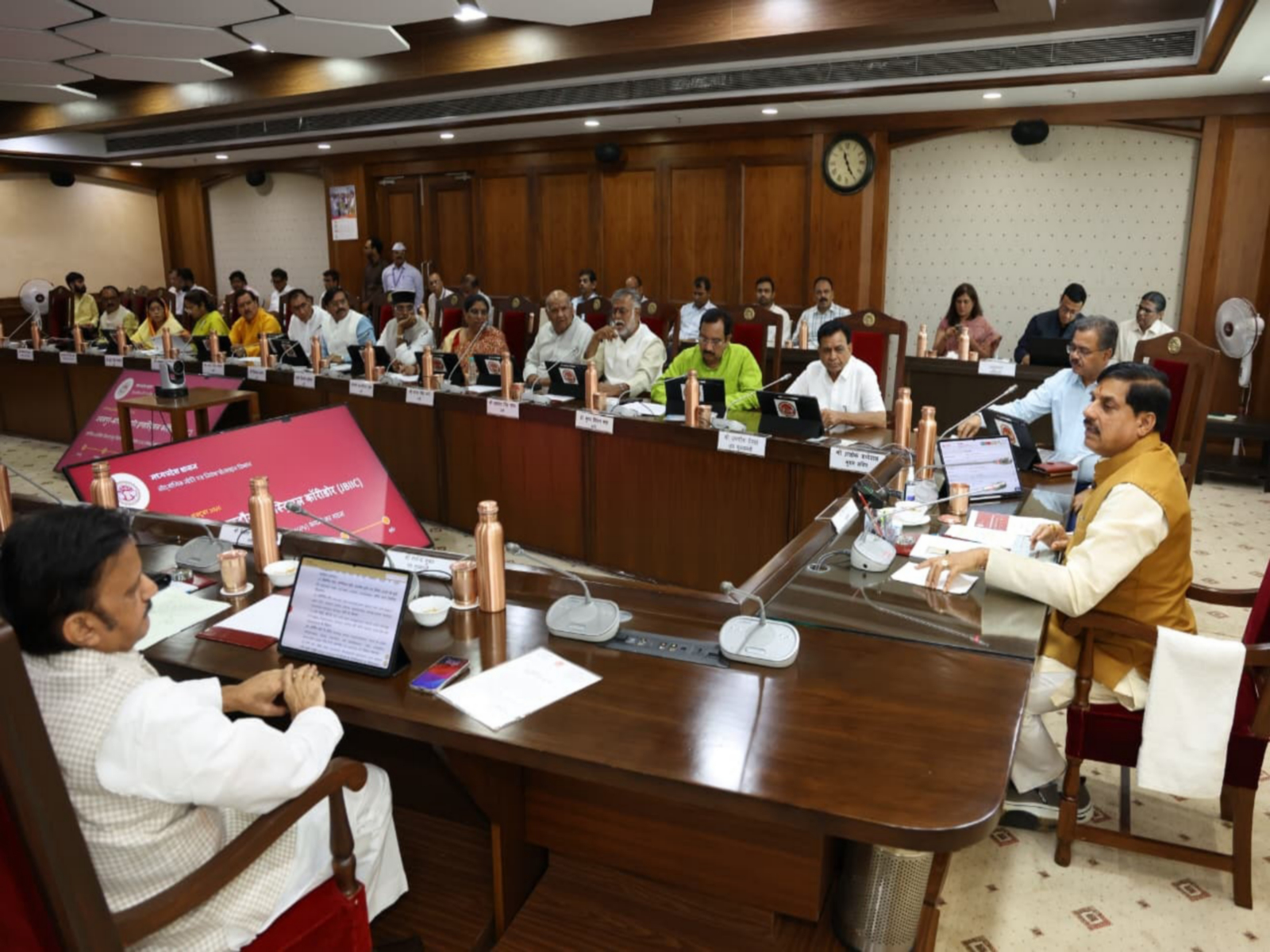 MP CM Mohan Yadav chairing the cabinet meeting (Photo/DPR)