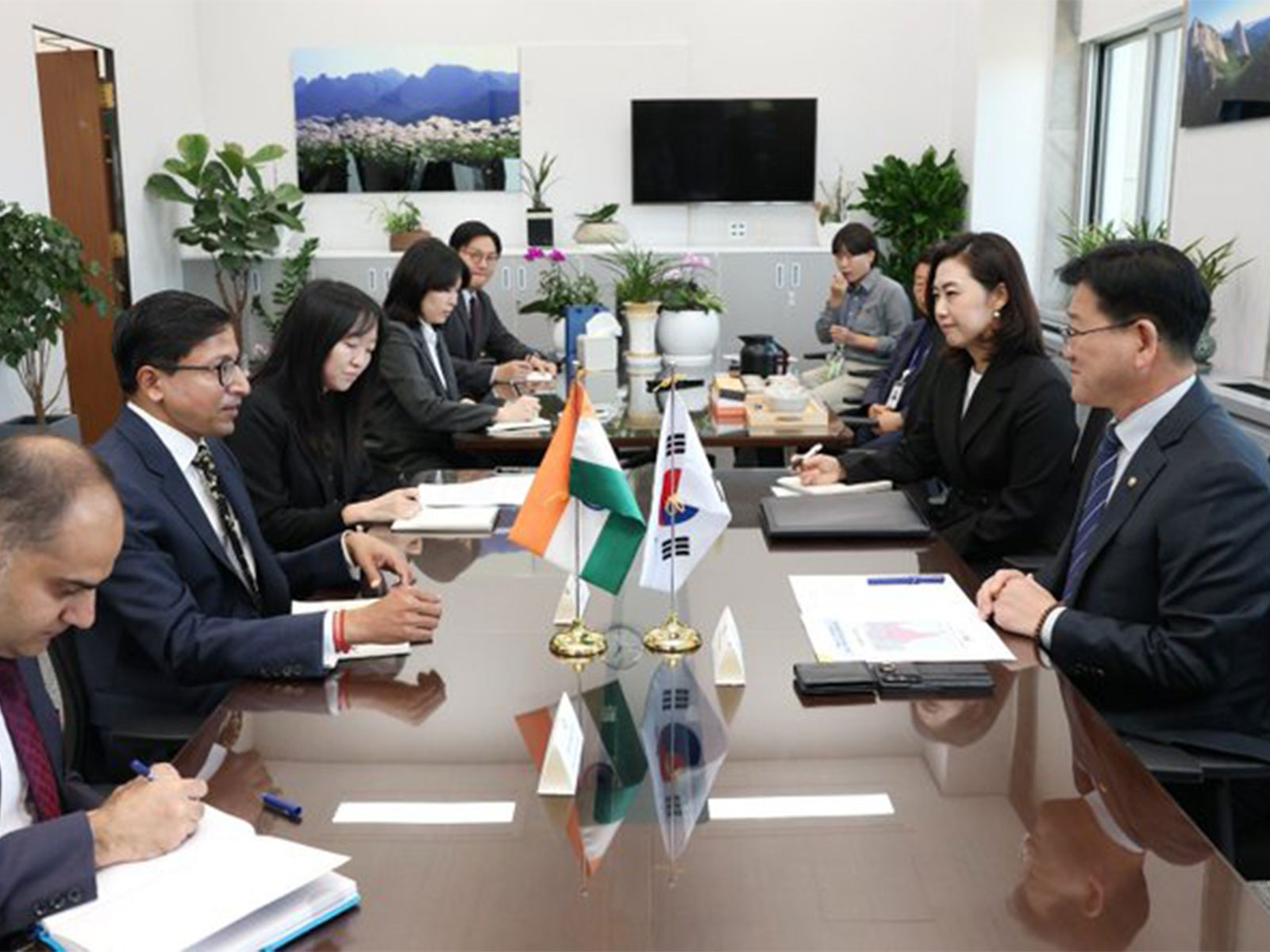 India's Ambassador to South Korea, Gourangalal Das, meets Kim Jung-ho, Chairman of the Environment, Climate, Energy and Labour Committee of the National Assembly, along with delegations in Seoul. (Photo: X/@IndiainROK) India's Ambassador to South Korea, Gourangalal Das, meets Kim Jung-ho, Chairman of the Environment, Climate, Energy and Labour Committee of the National Assembly, along with delegations in Seoul. (Photo: X/@IndiainROK)