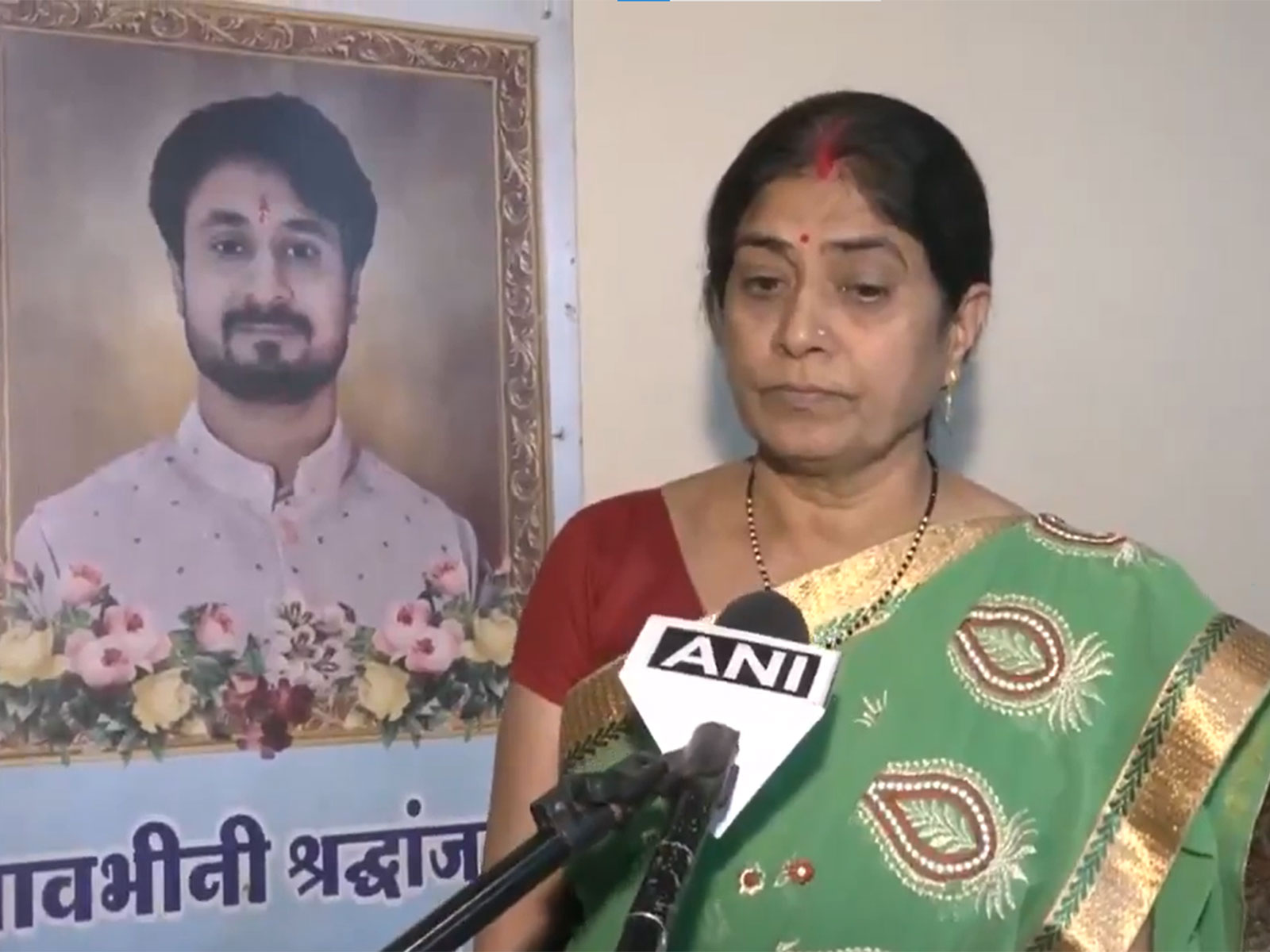 Uma Raghuvanshi, mother of deceased Raja Raghuvanshi (Photo/ANI)
