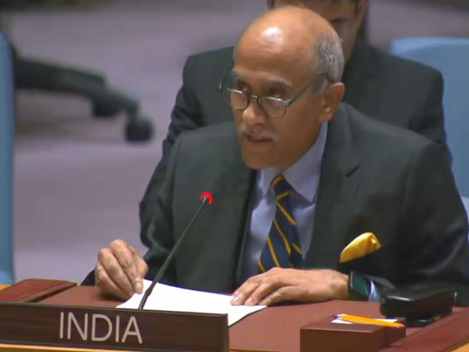 India's Permanent Representative to the UN, Ambassador Harish Parvathaneni (Photo/X@AmbHarishP)