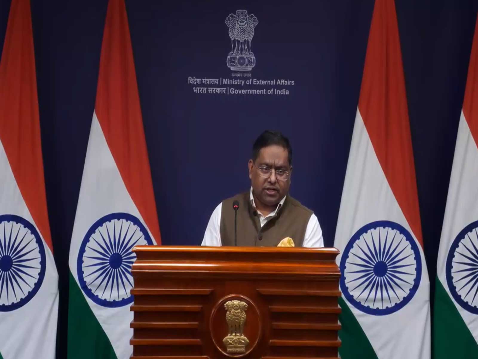 MEA Spokesperson Randhir Jaiswal (Photo/ANI)