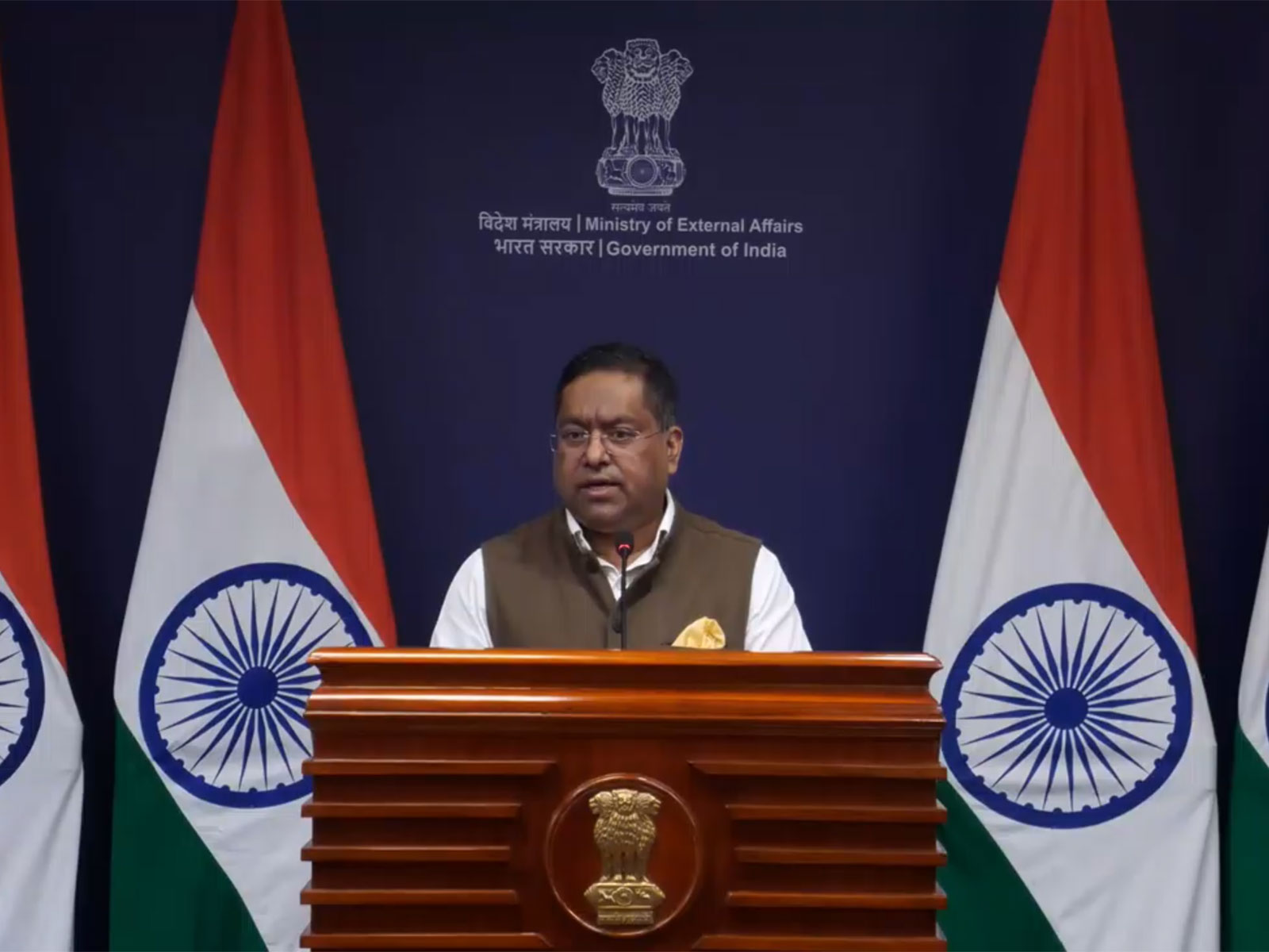 MEA Spokesperson Randhir Jaiswal (Photo/ANI) MEA Spokesperson Randhir Jaiswal (Photo/ANI)