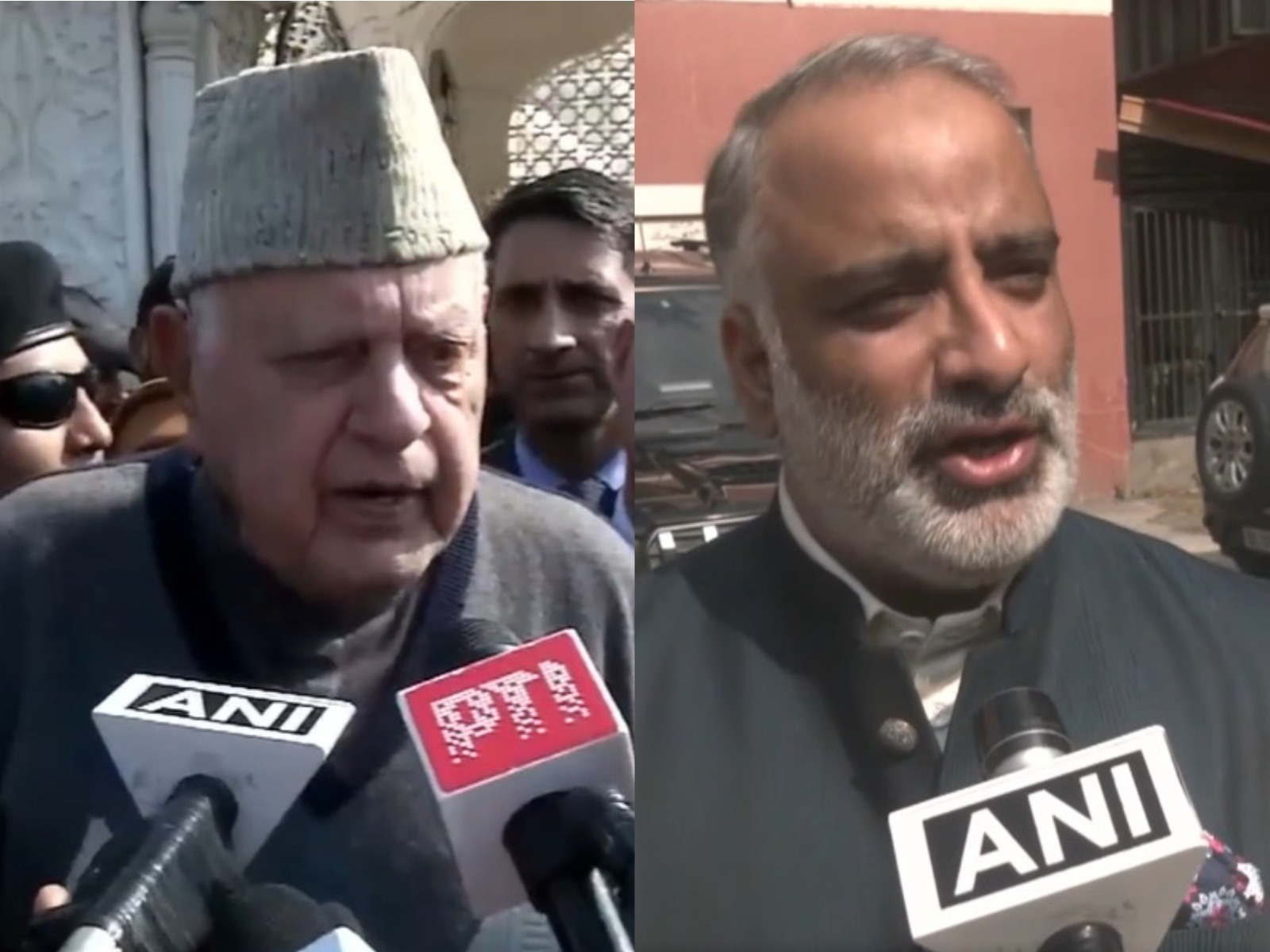 JKNC chief Farooq Abdullah (L) and Senior Jammu and Kashmir National Conference leader Salman Sagar (R) (Photo/ANI) JKNC chief Farooq Abdullah (L) and Senior Jammu and Kashmir National Conference leader Salman Sagar (R) (Photo/ANI)