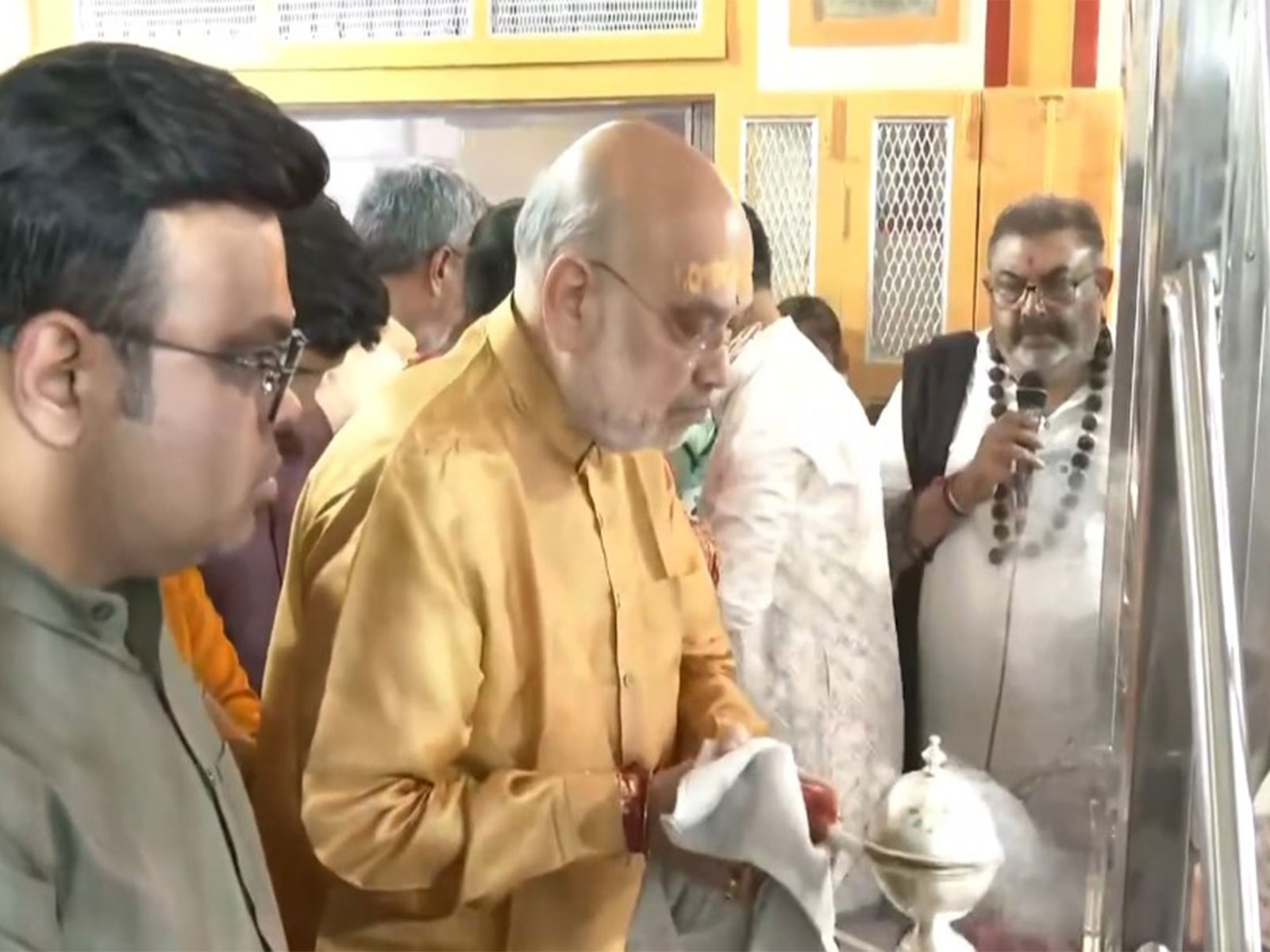 Union Home Minister Amit Shah, along with his son Jay Shah (Photo/ANI)