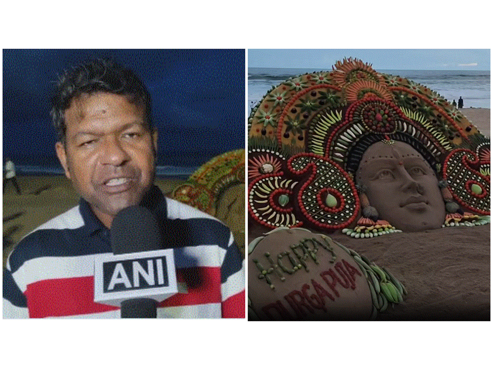 Sand artist Sudarsan Pattnaik (Photos/ANI)
