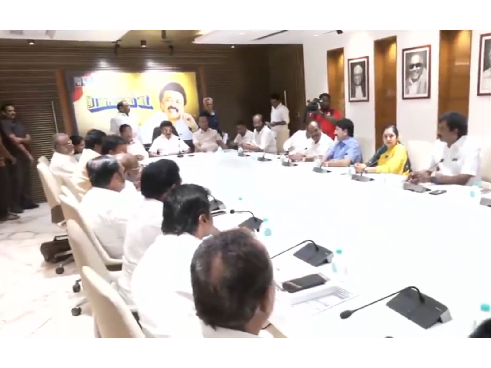 DMK chief MK Stalin chairs party meeting (Photo/ANI) DMK chief MK Stalin chairs party meeting (Photo/ANI)