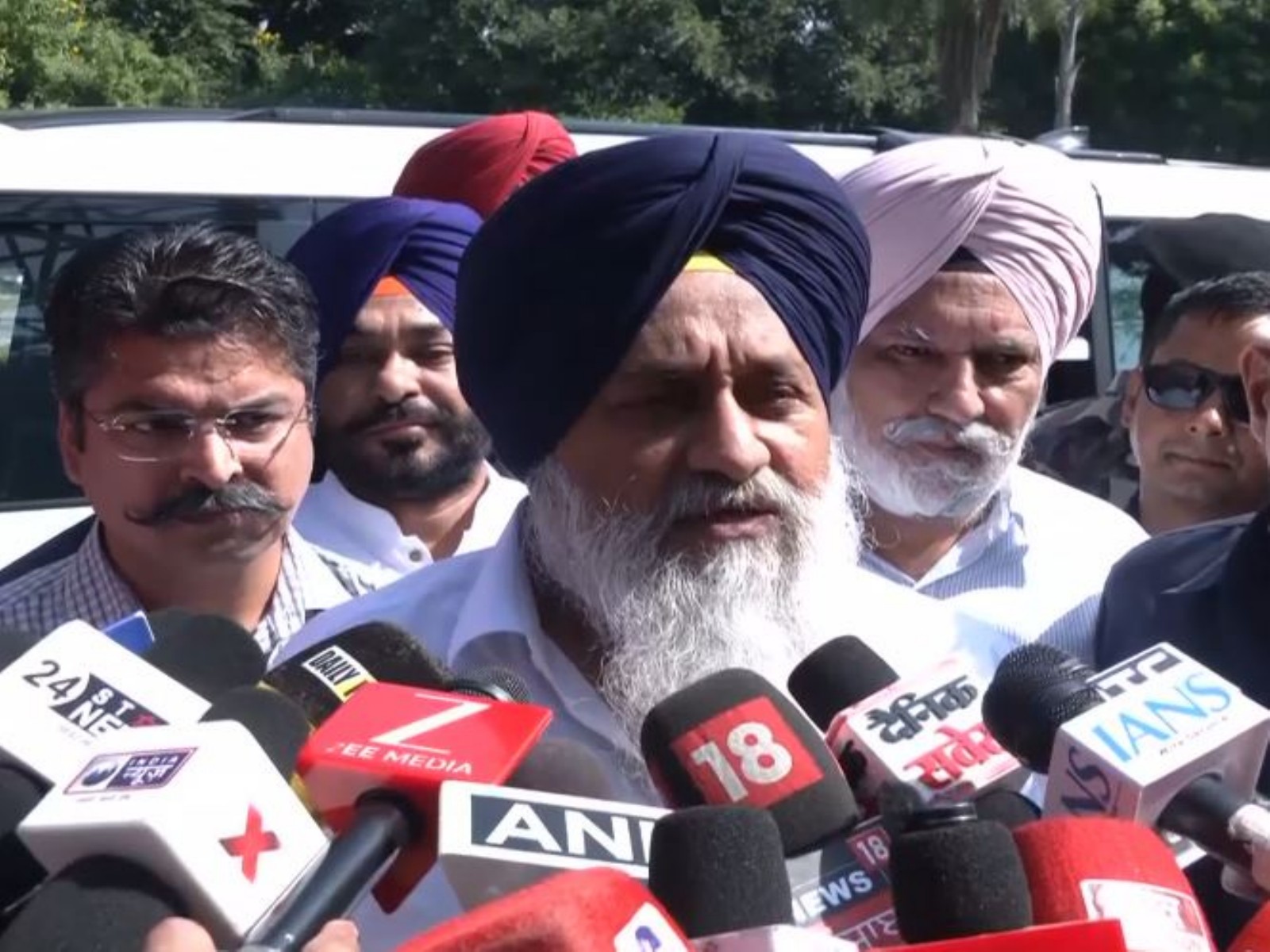 Shiromani Akali Dal (SAD) president Sukhbir Singh Badal (Photo/ANI) Shiromani Akali Dal (SAD) president Sukhbir Singh Badal (Photo/ANI)