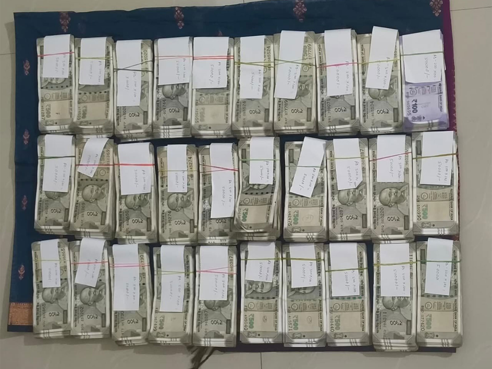 Cash seized by Odisha Vigilance (Photo/OdishaVigilance)
